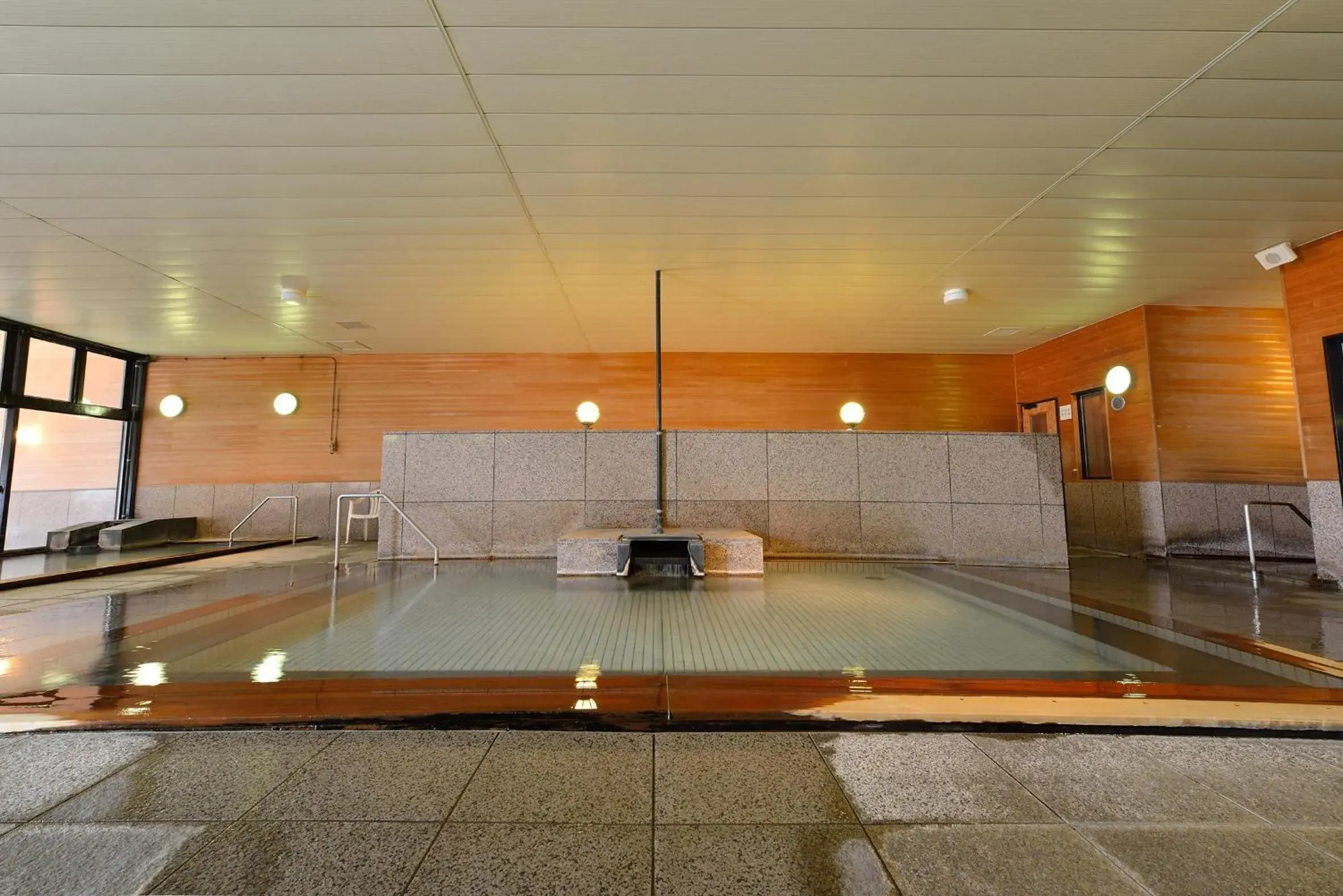 Hot Spring Bath, Swimming Pool in Asahidake Onsen Hotel Bear Monte