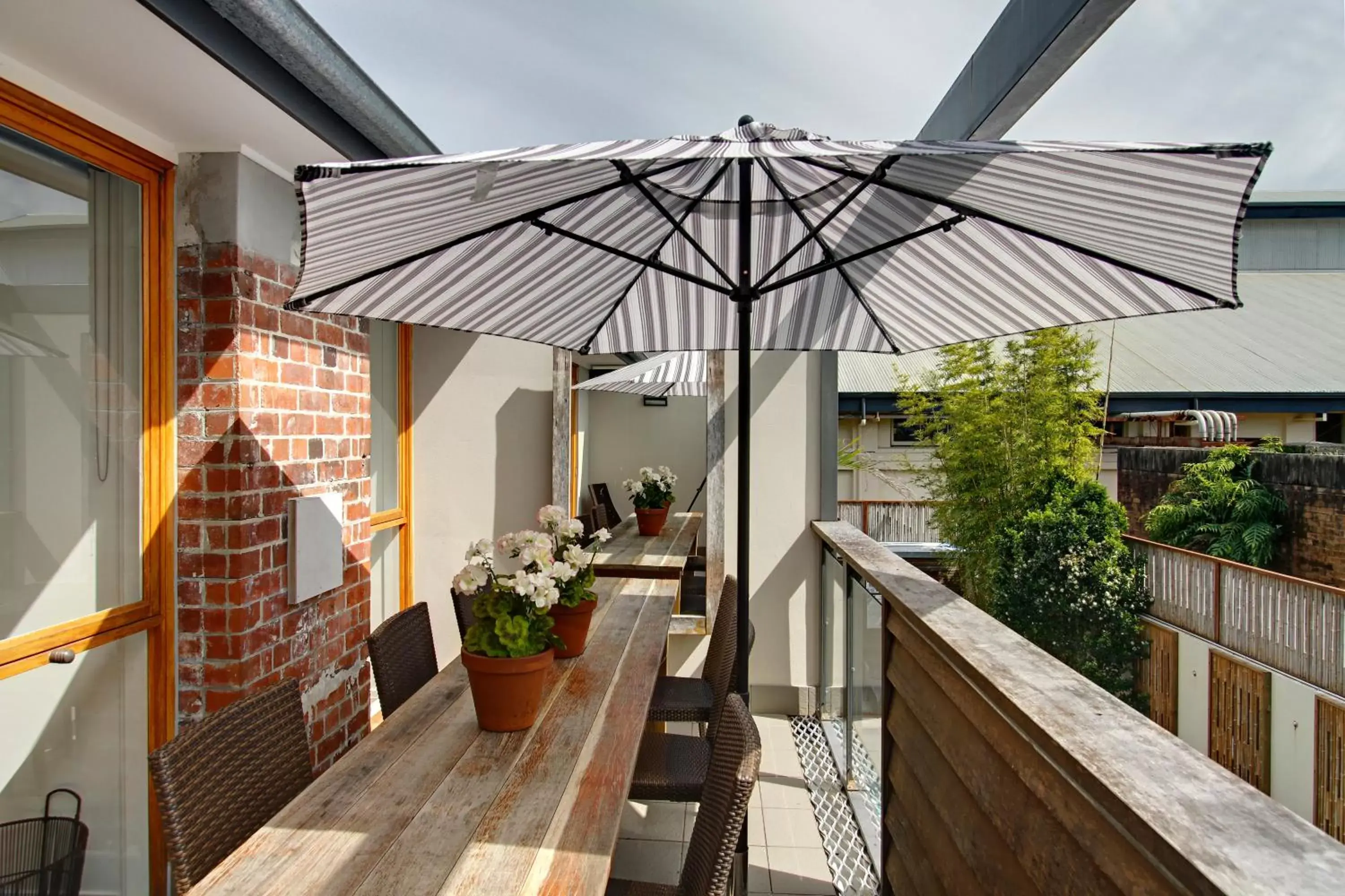 Patio in Byron Butter Factory Apartments