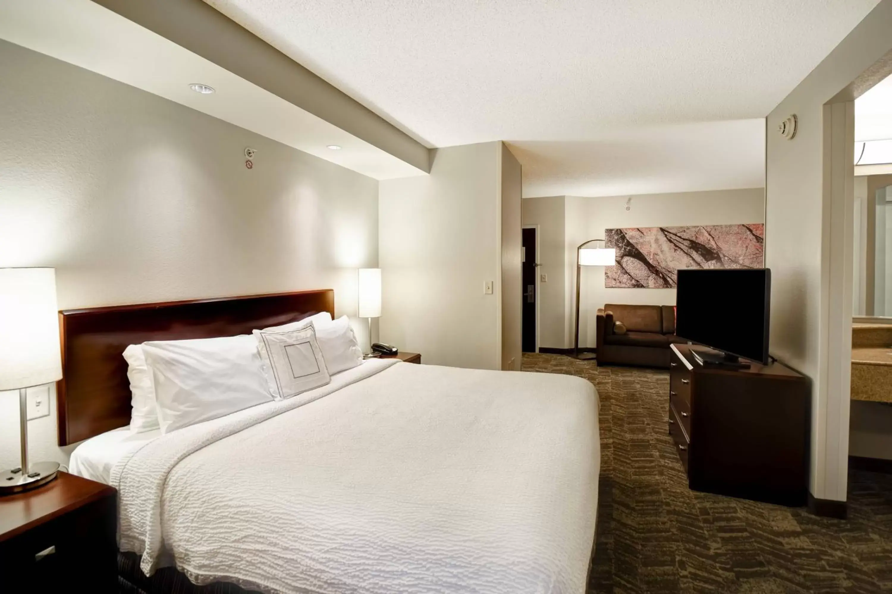 Photo of the whole room, Bed in SpringHill Suites Louisville Airport