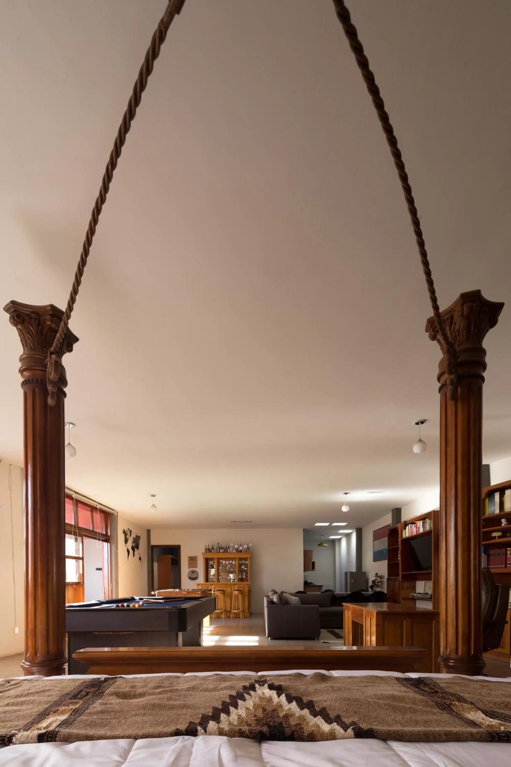 Bed in Hotel Posada Bugambilias