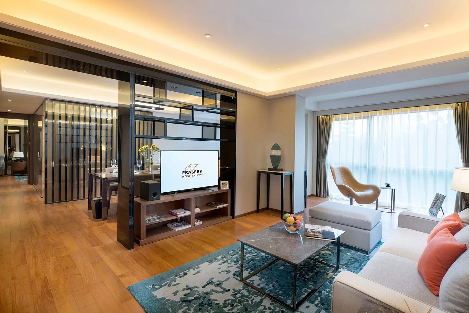 Living room, Seating Area in Fraser Suites Shenzhen