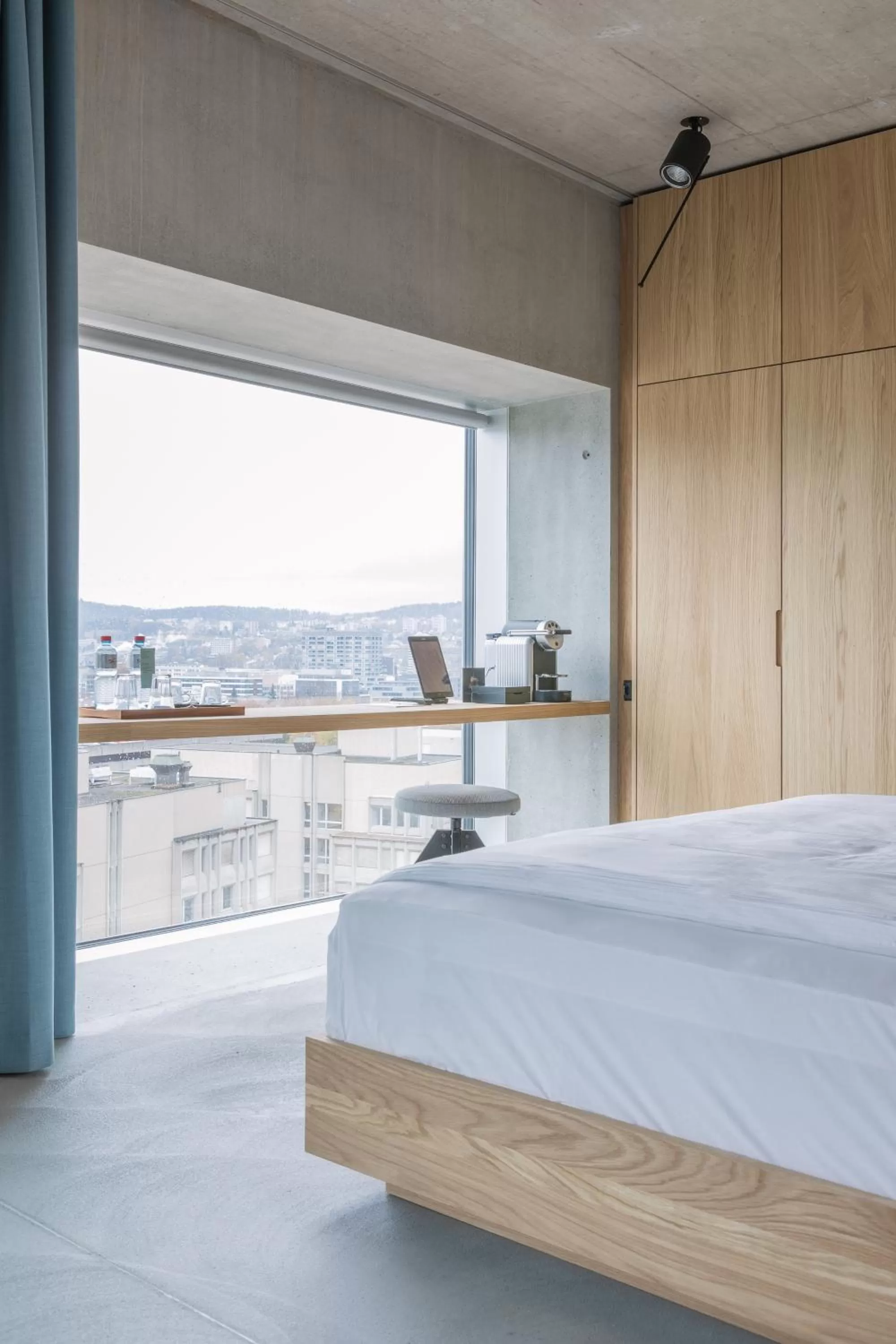 View (from property/room), Bed in Placid Hotel Design & Lifestyle Zurich
