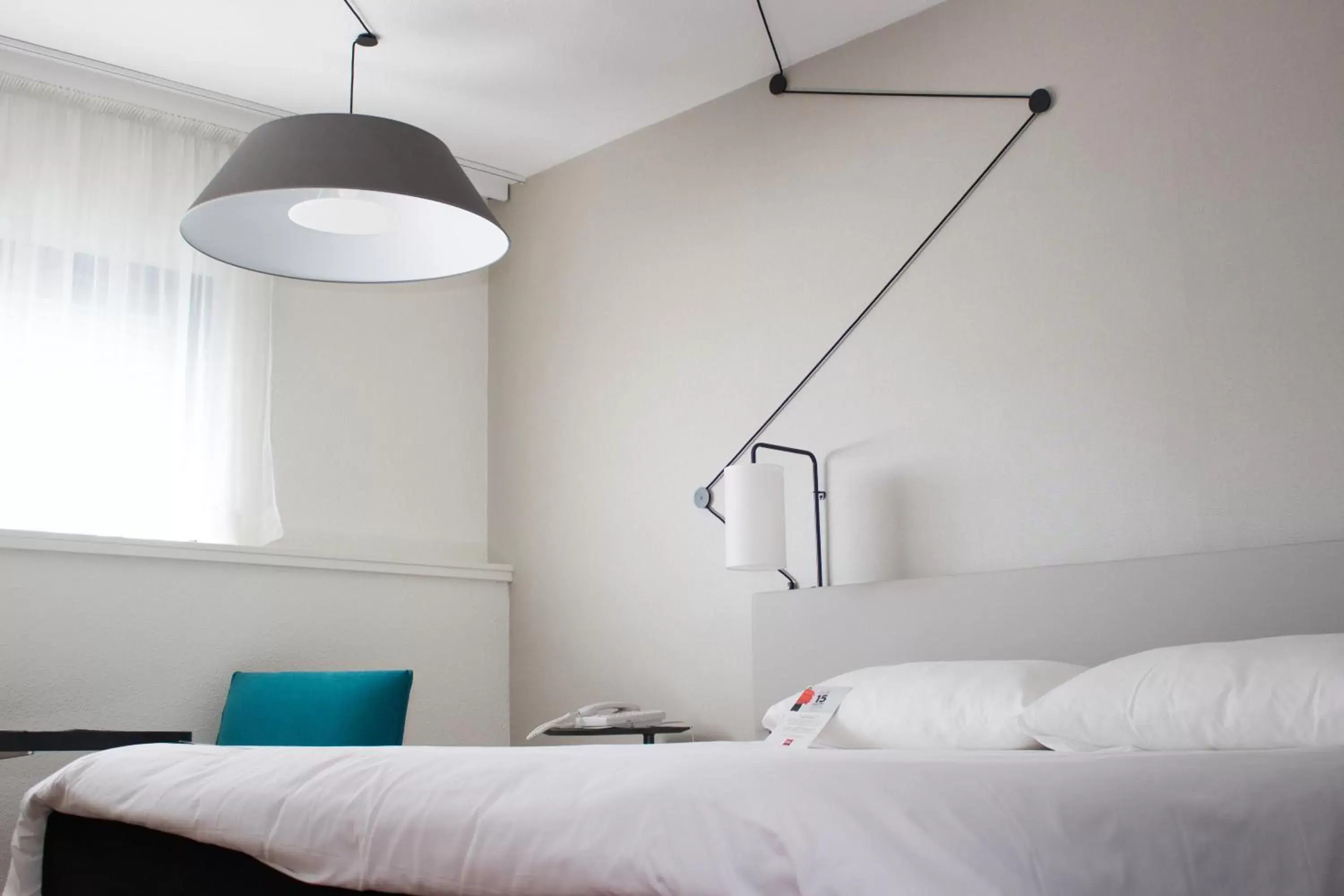 Decorative detail, Bed in ibis Site du Futuroscope Decorative detail, Bed in ibis Site du Futuroscope