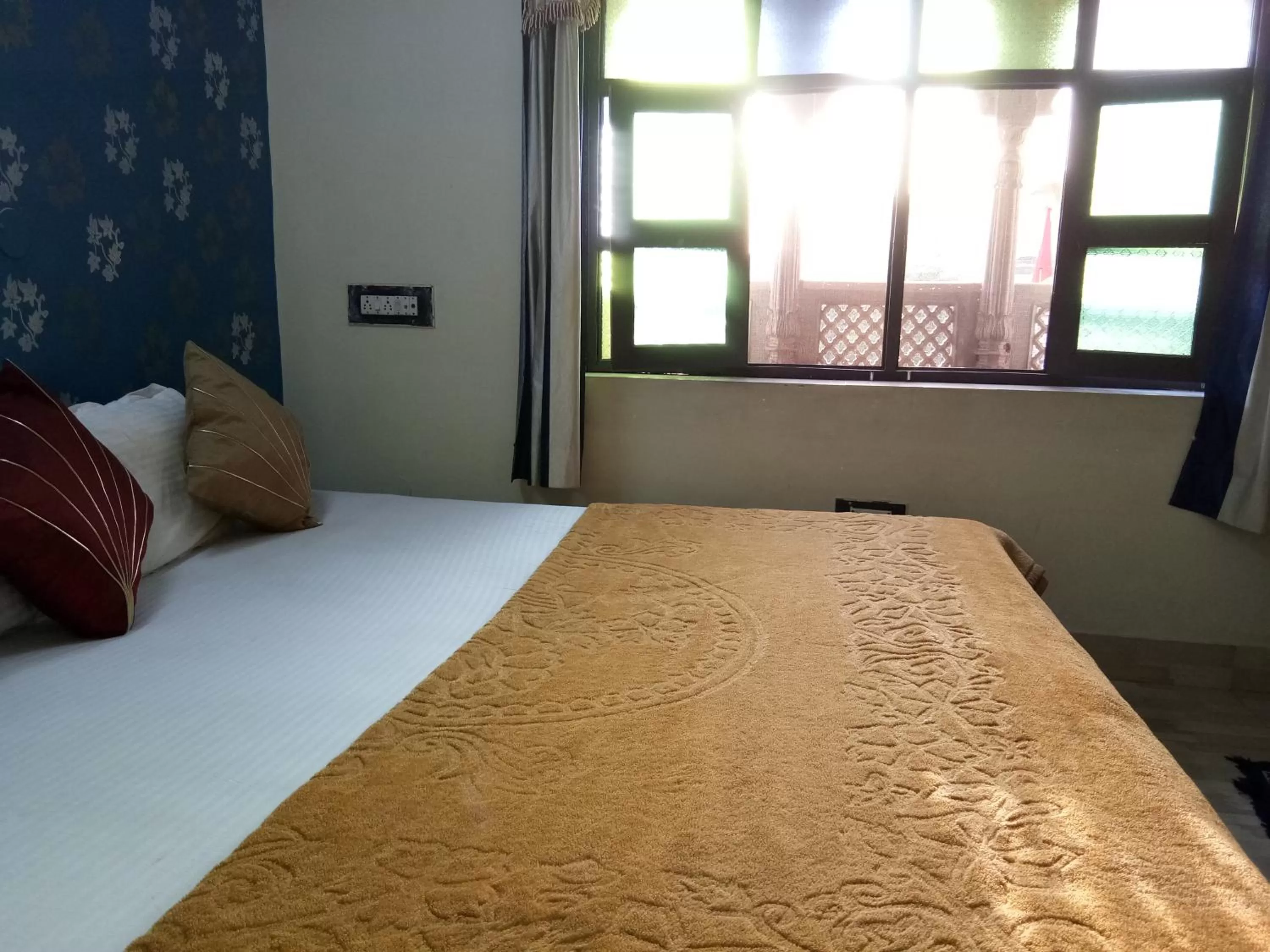 View (from property/room), Bed in Haveli Taragarh Palace