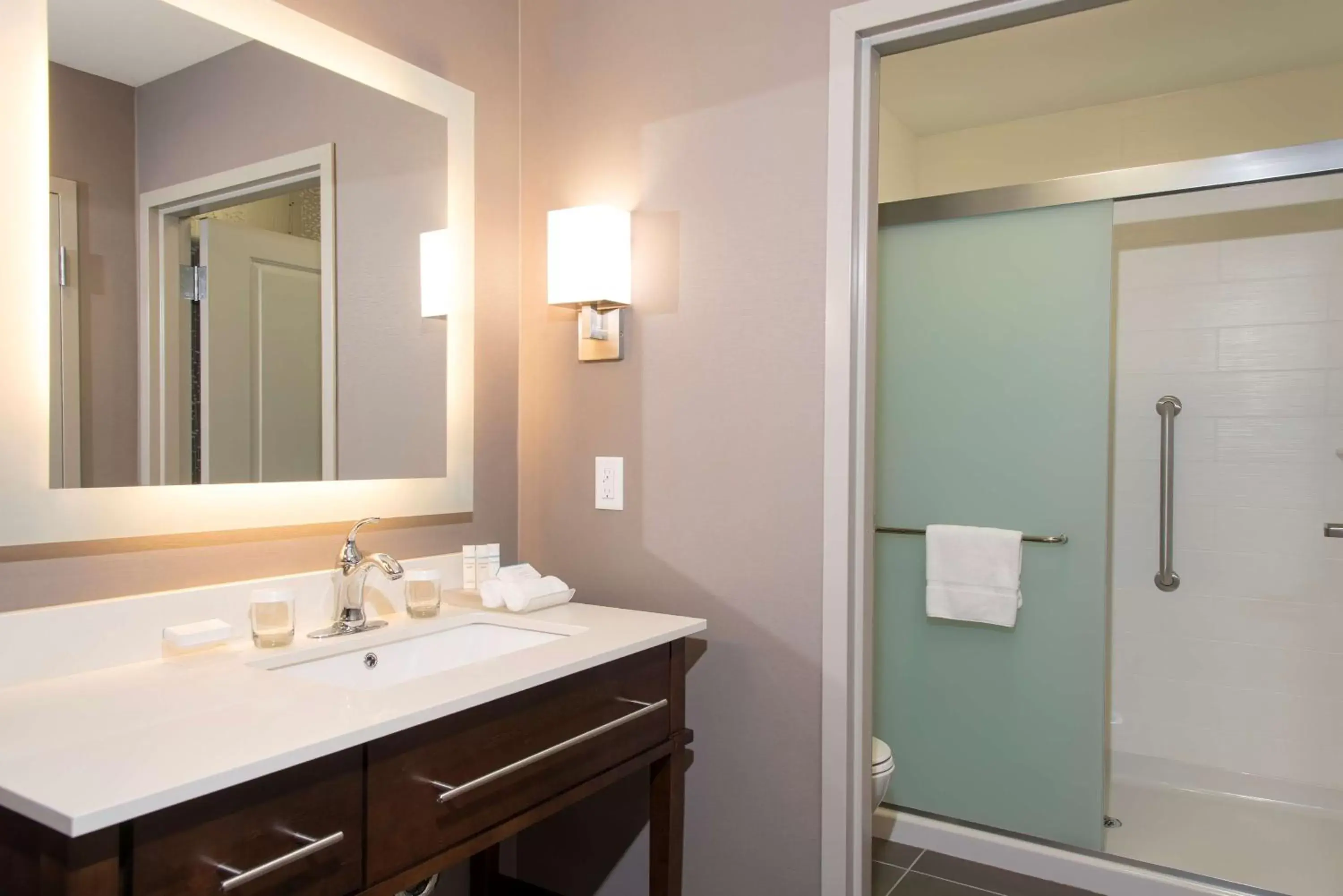Bathroom in Homewood Suites by Hilton Cleveland/Sheffield