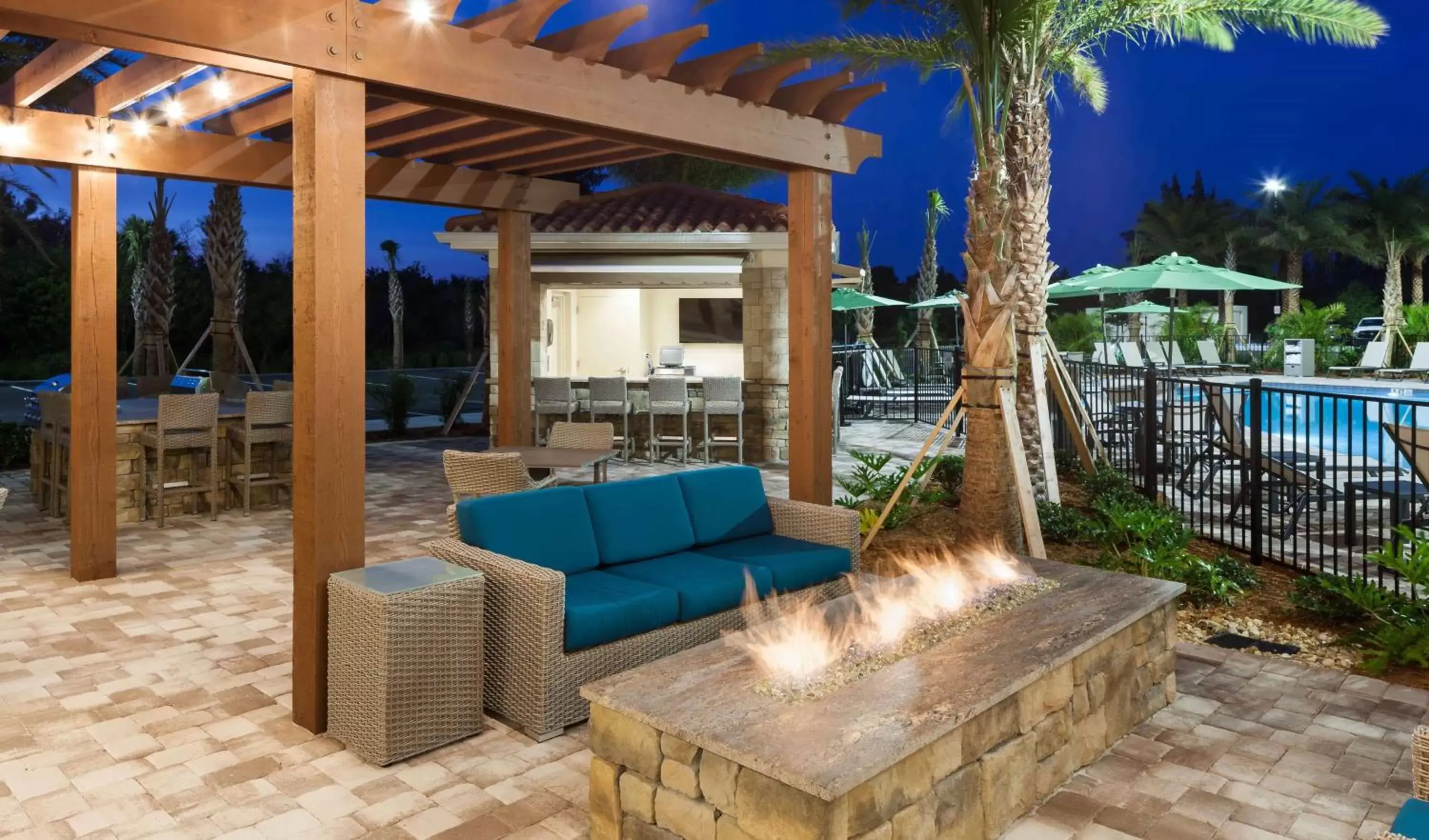 Patio in Homewood Suites by Hilton Cape Canaveral-Cocoa Beach