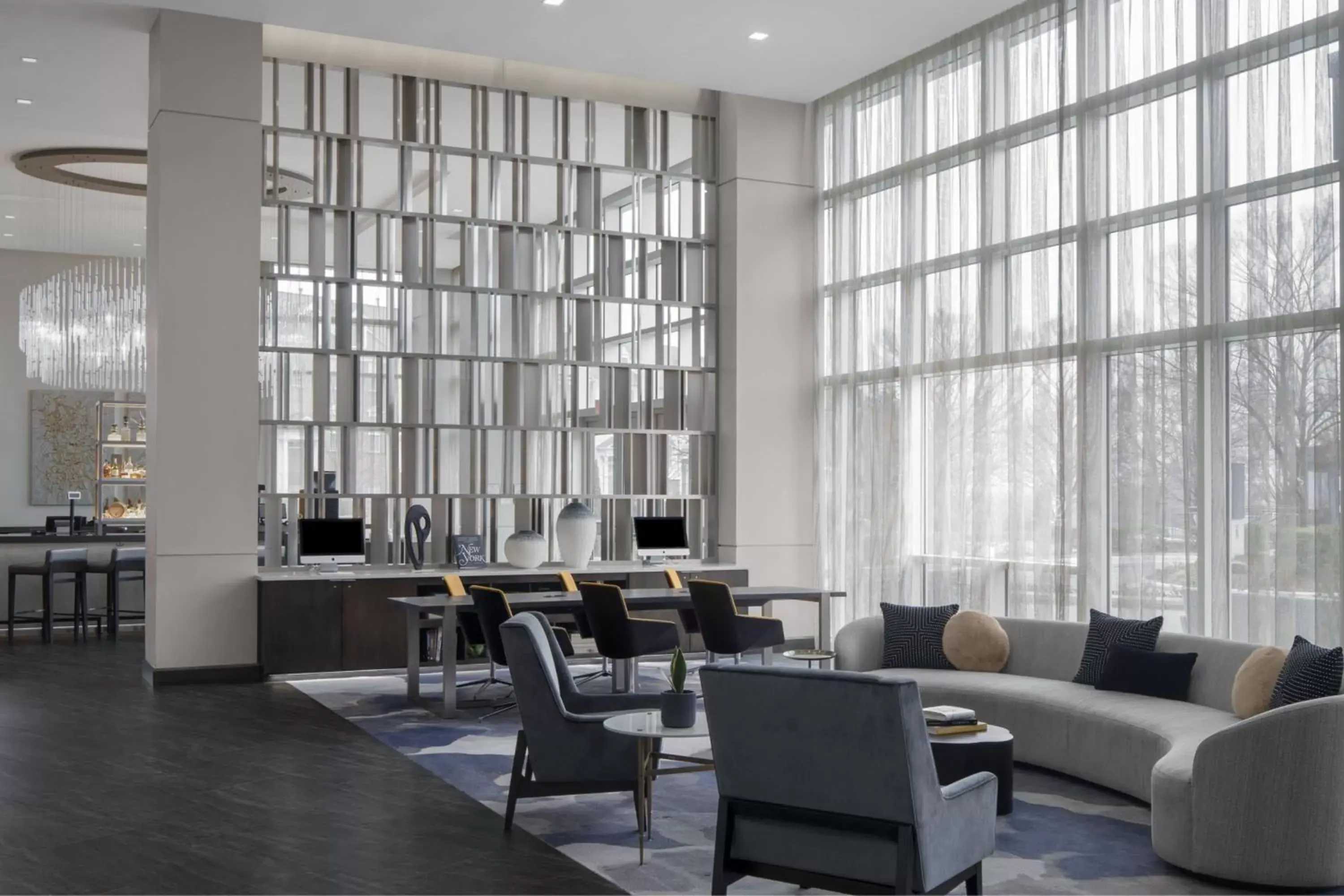 Lobby or reception, Restaurant/Places to Eat in AC Hotel by Marriott Charlotte Ballantyne