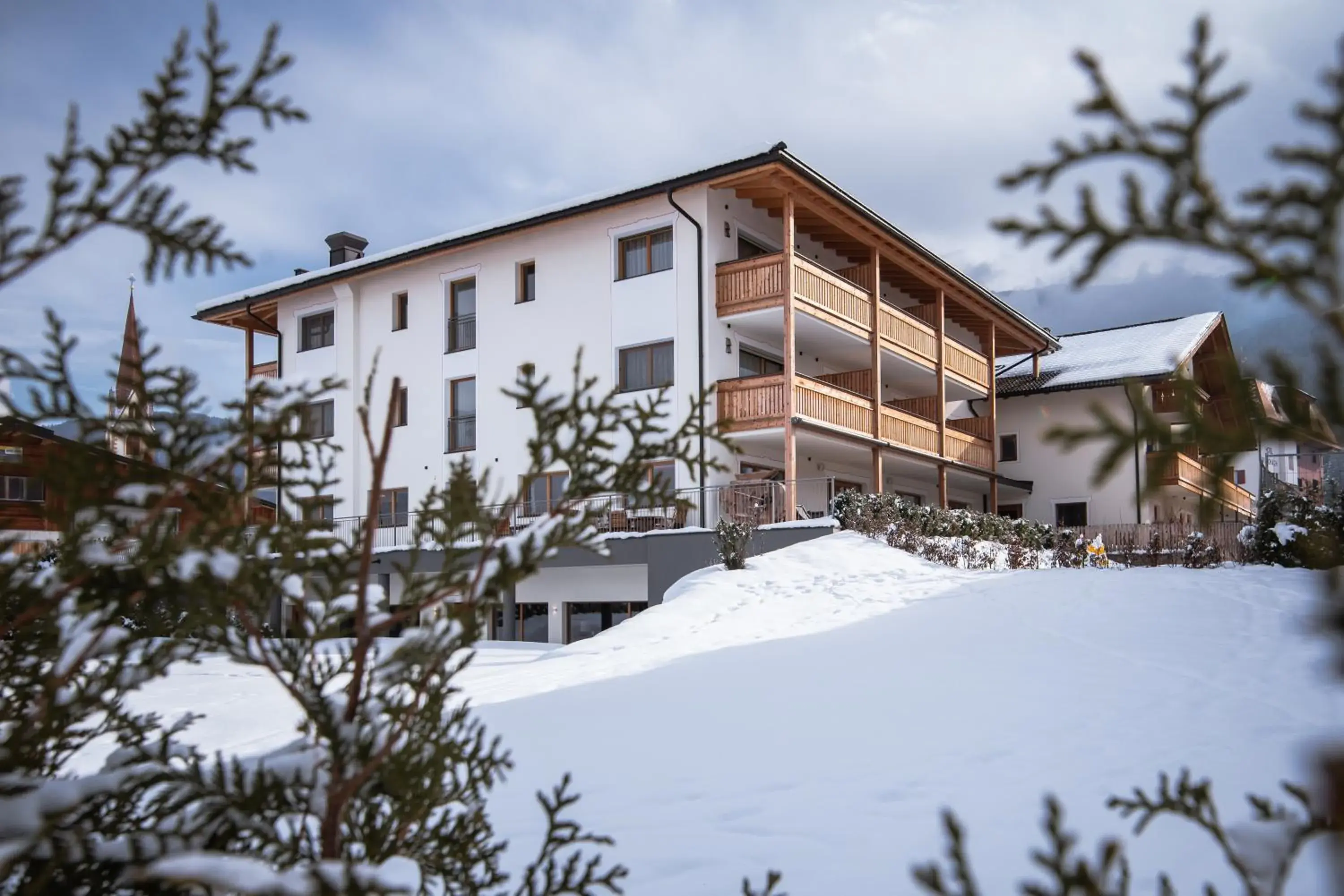 Property building, Winter in Hotel B&B Feldmessner