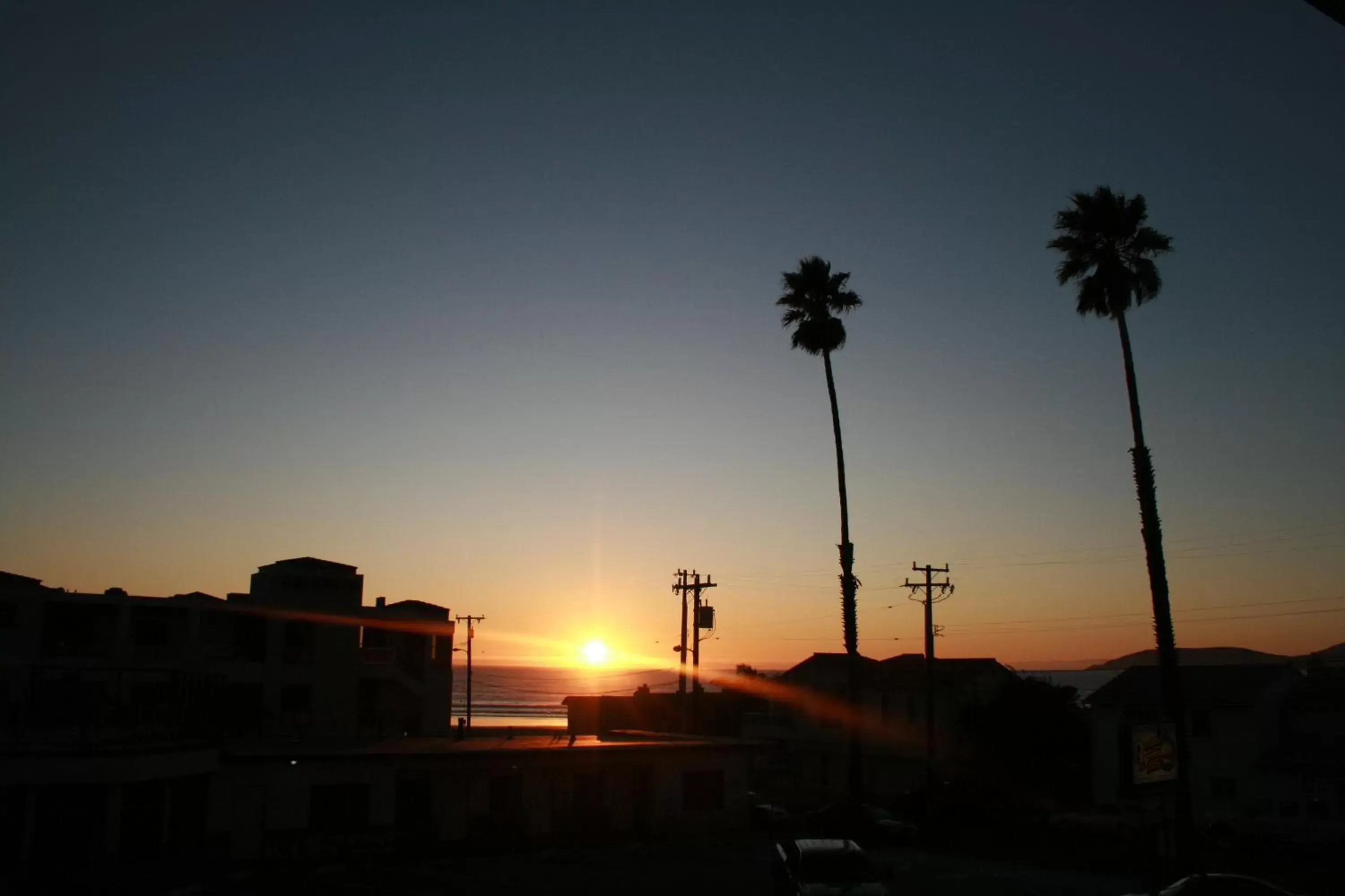 Sea view, Sunrise/Sunset in Motel 6 Pismo Beach CA Pacific Ocean