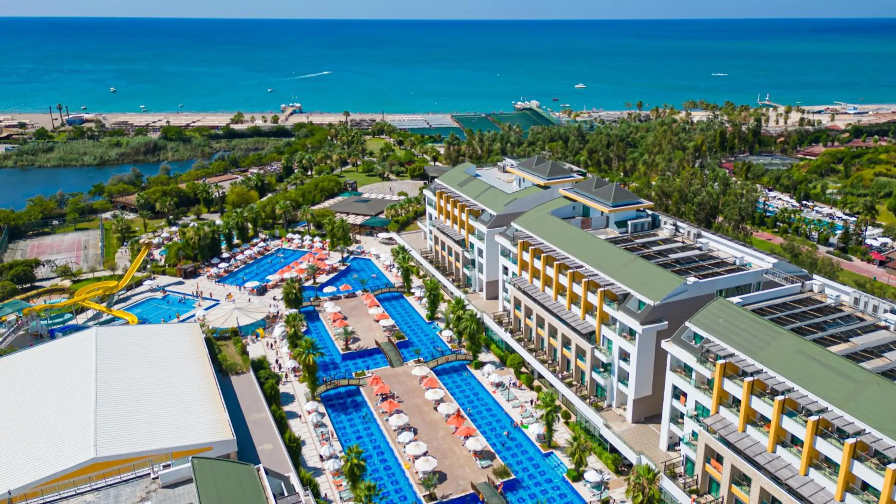 Swimming pool, Bird's-eye View in Port Nature Luxury Resort