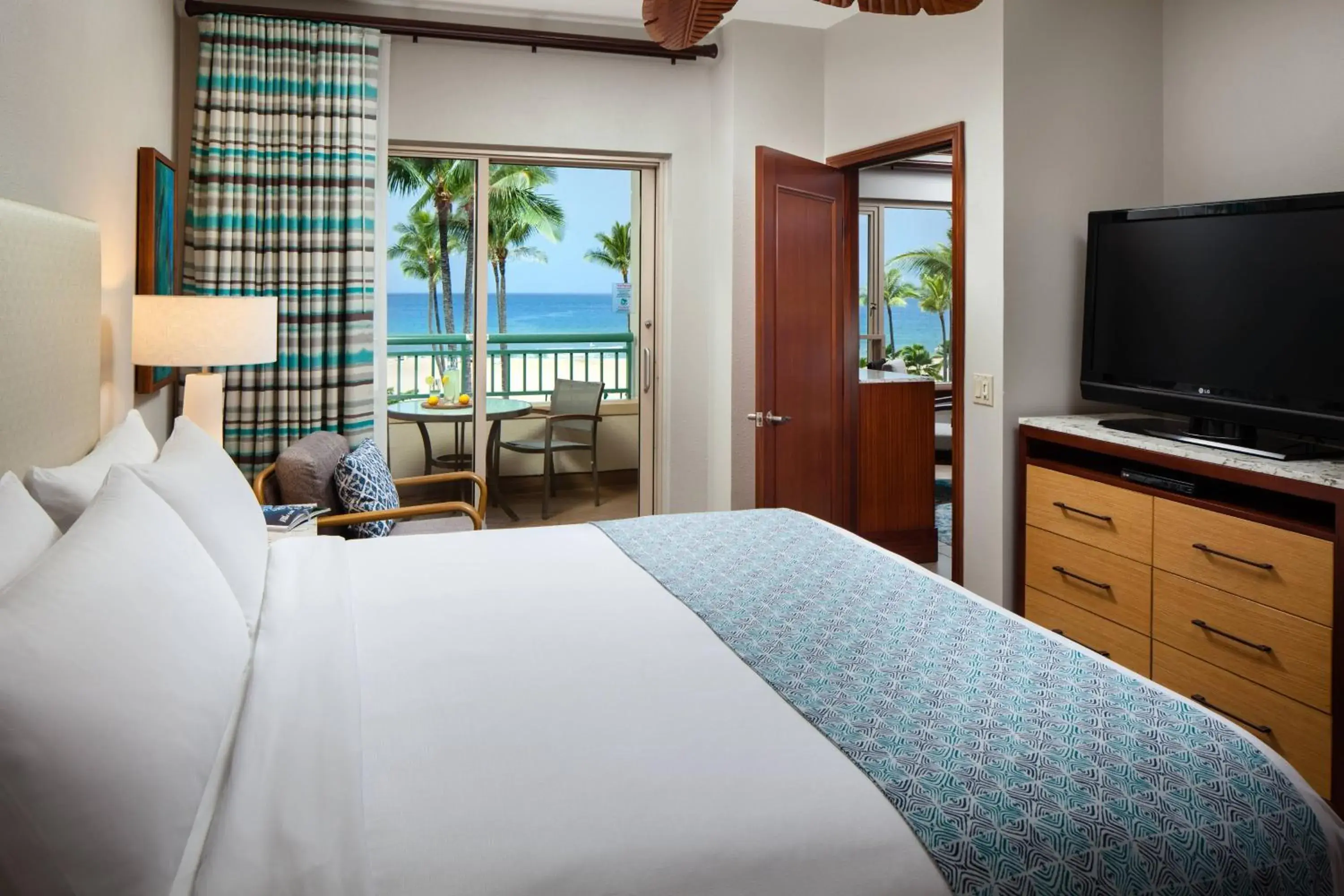 Bedroom, TV/Entertainment Center in Marriott's Maui Ocean Club  - Lahaina & Napili Towers