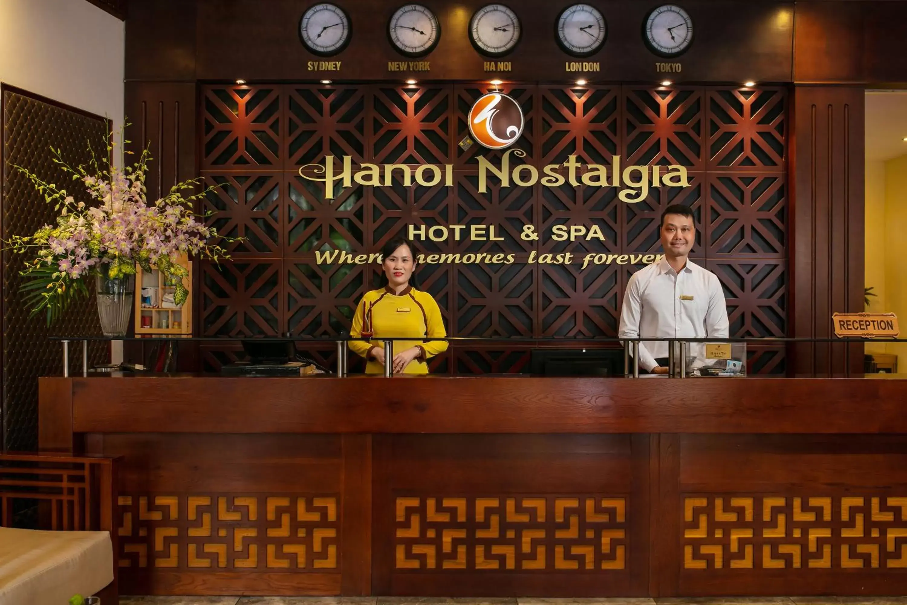 Lobby or reception in Hanoi Nostalgia Hotel & Spa