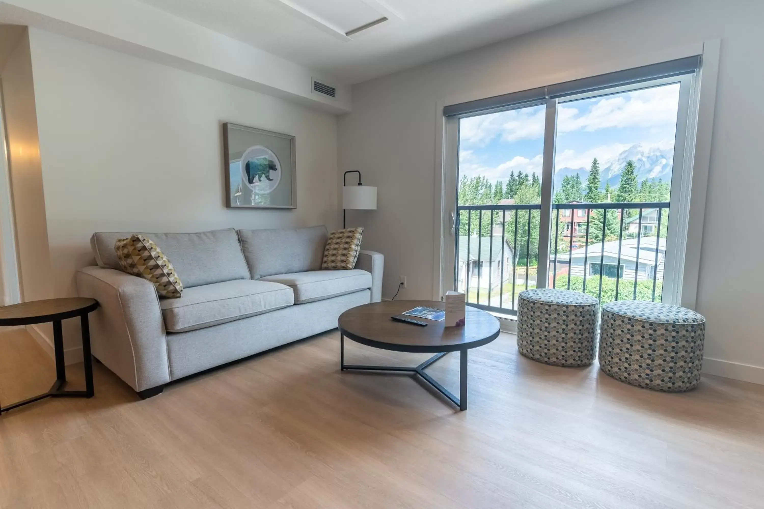 Living room, Seating Area in Basecamp Suites Canmore