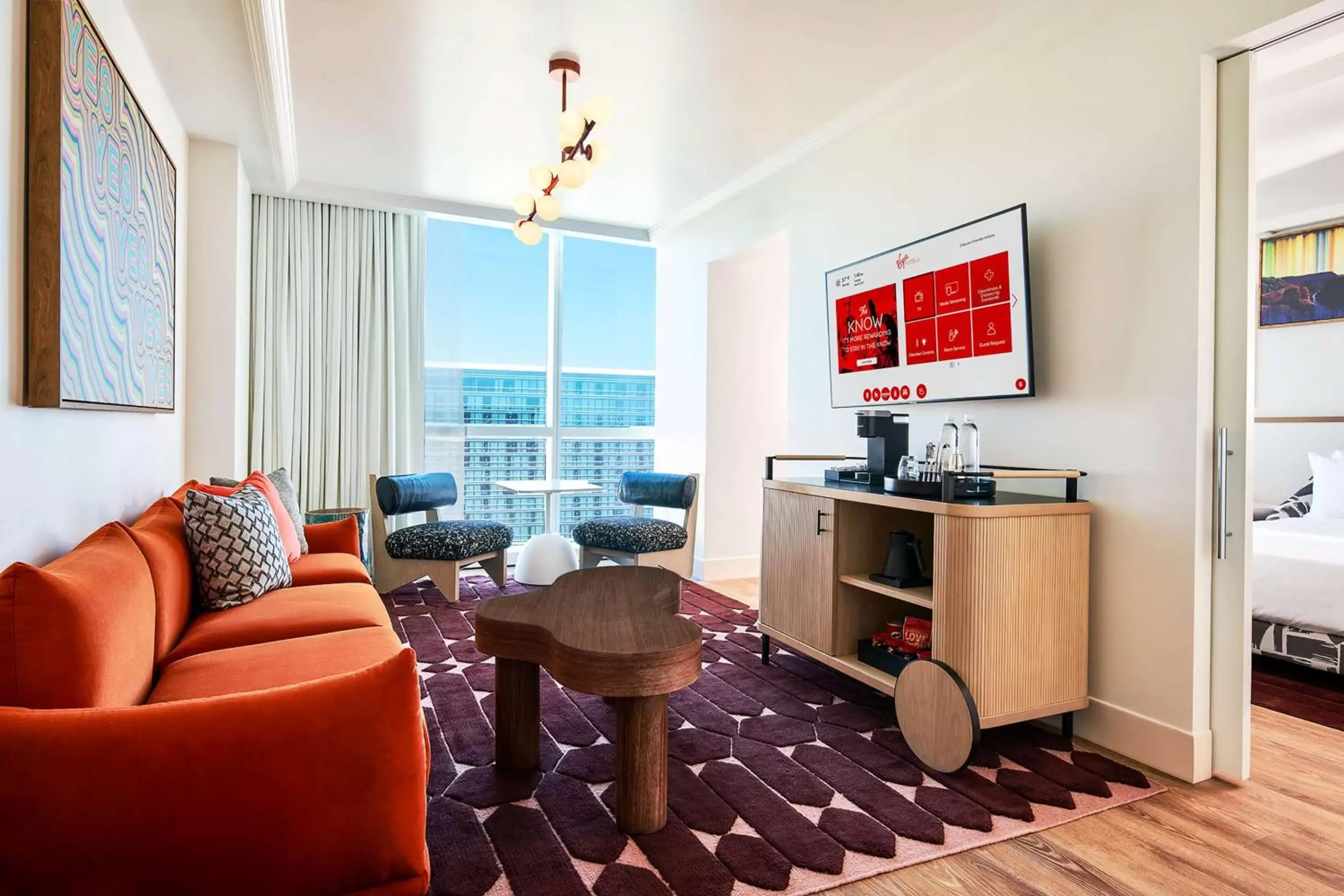 Lobby or reception, Seating Area in Virgin Hotels Las Vegas, Curio Collection by Hilton