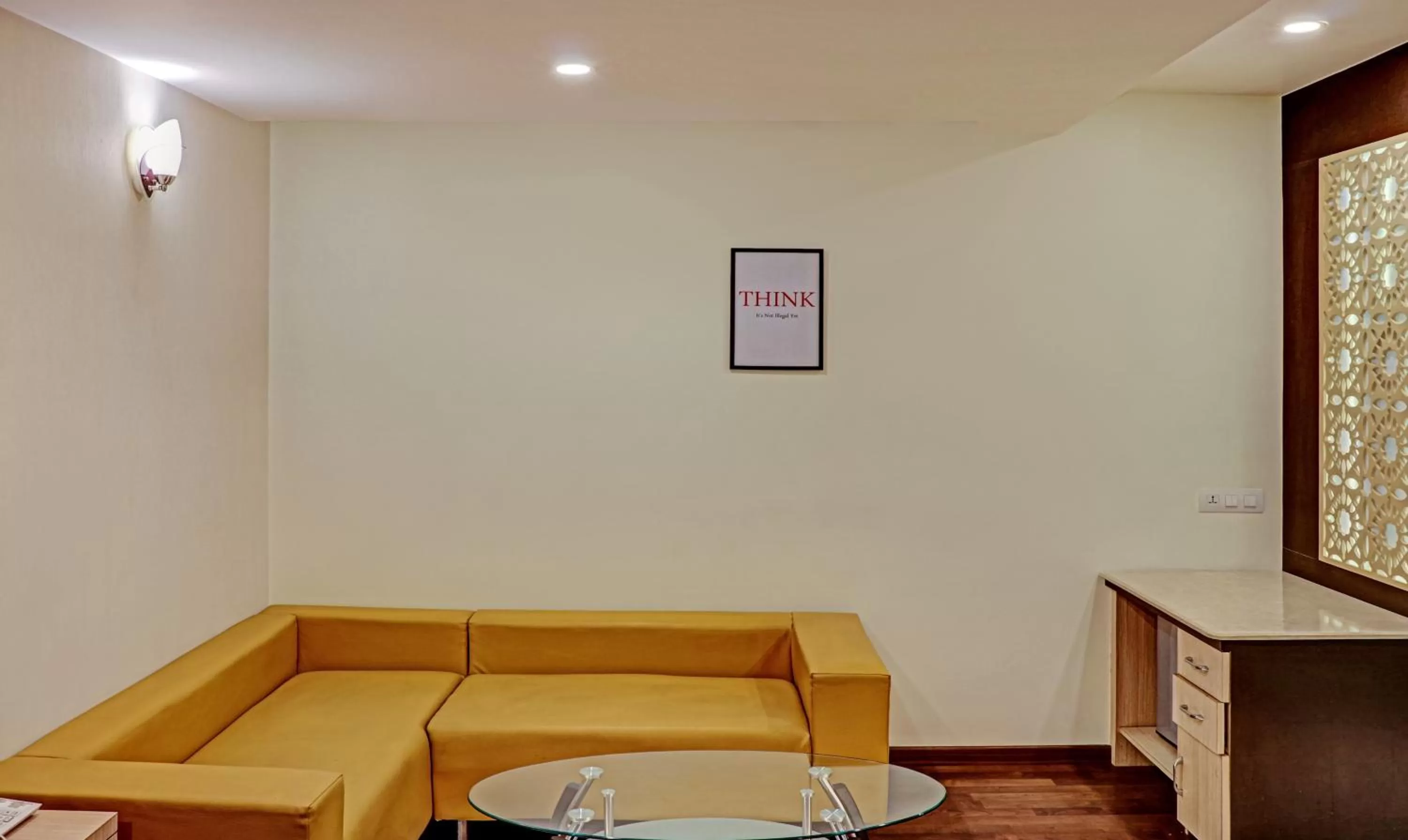 Seating area in The Onyx Hotel