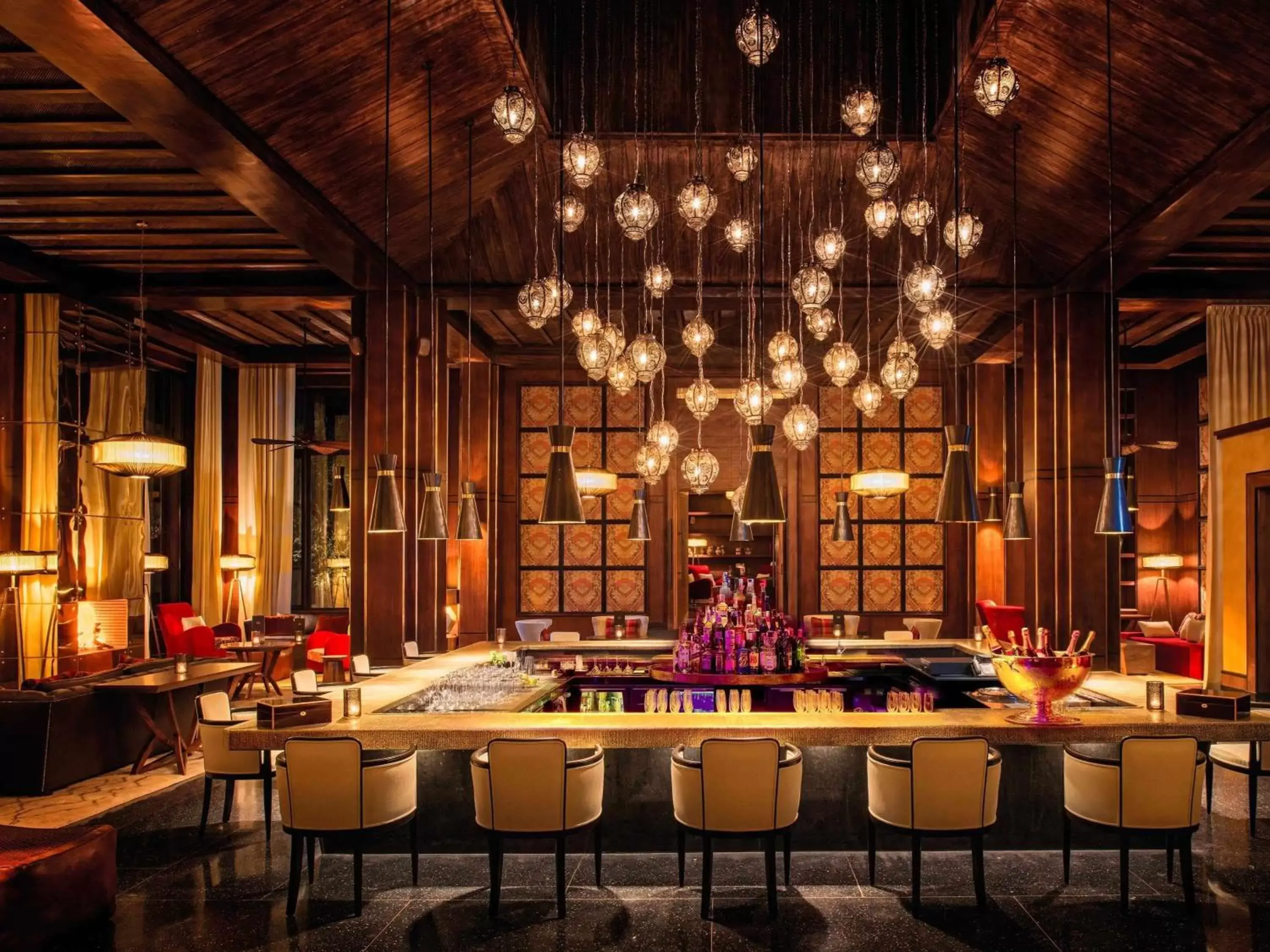 Lounge or bar, Restaurant/Places to Eat in Fairmont Royal Palm Marrakech