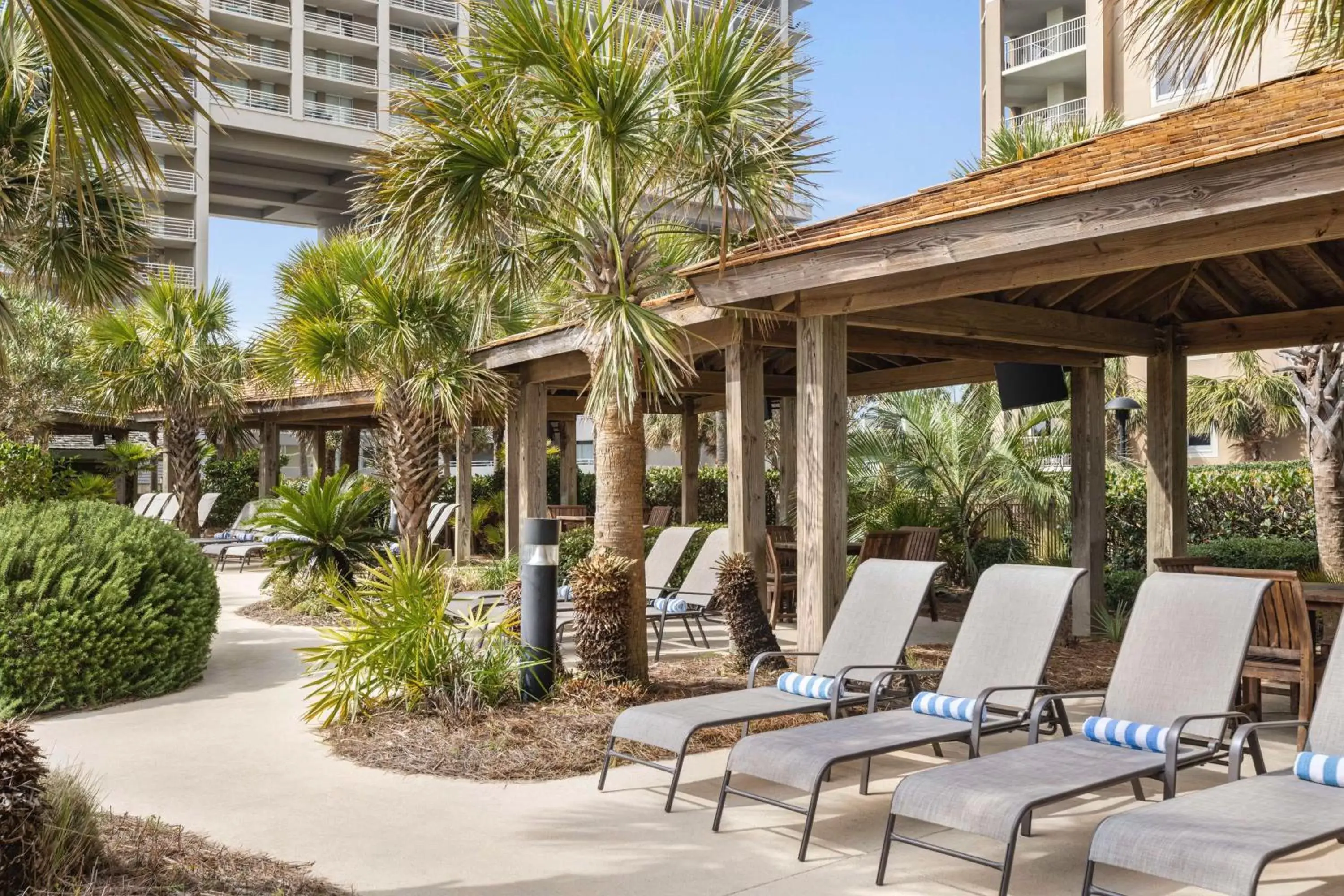 Patio, Swimming Pool in Hilton Myrtle Beach Resort