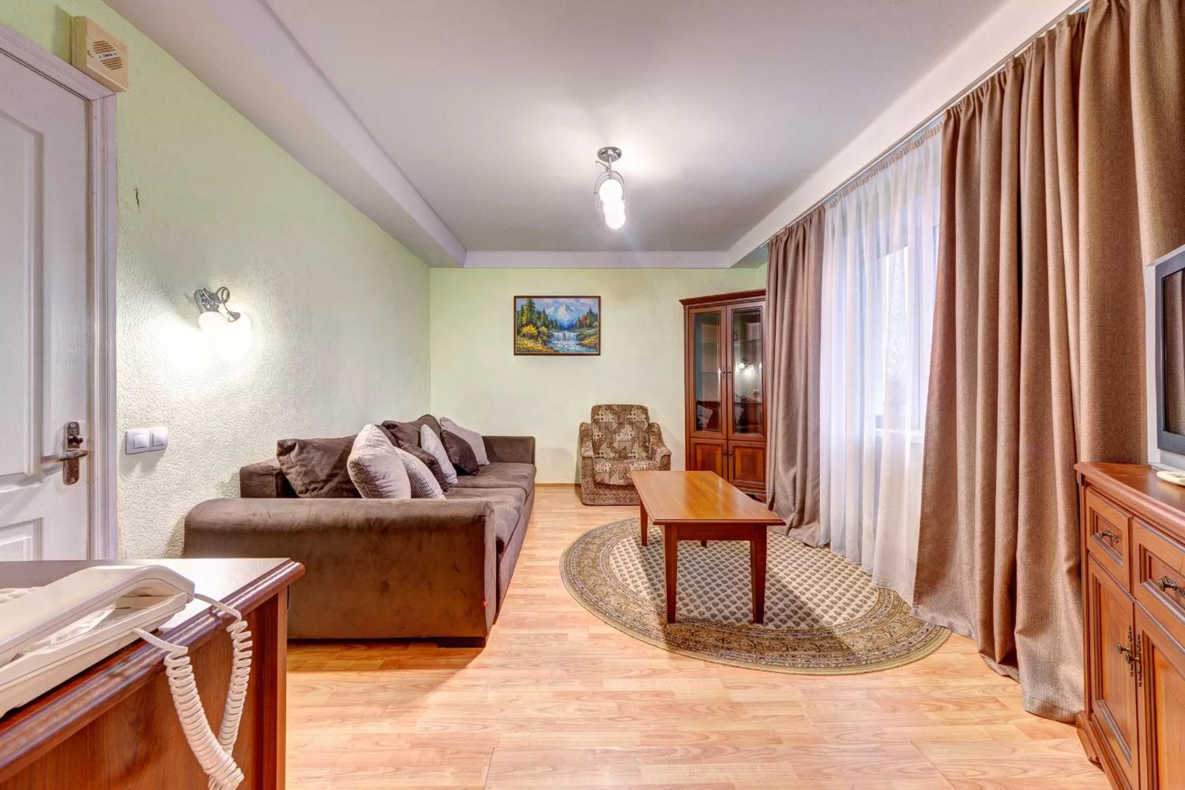 Seating area in Holosiyvsky Hotel