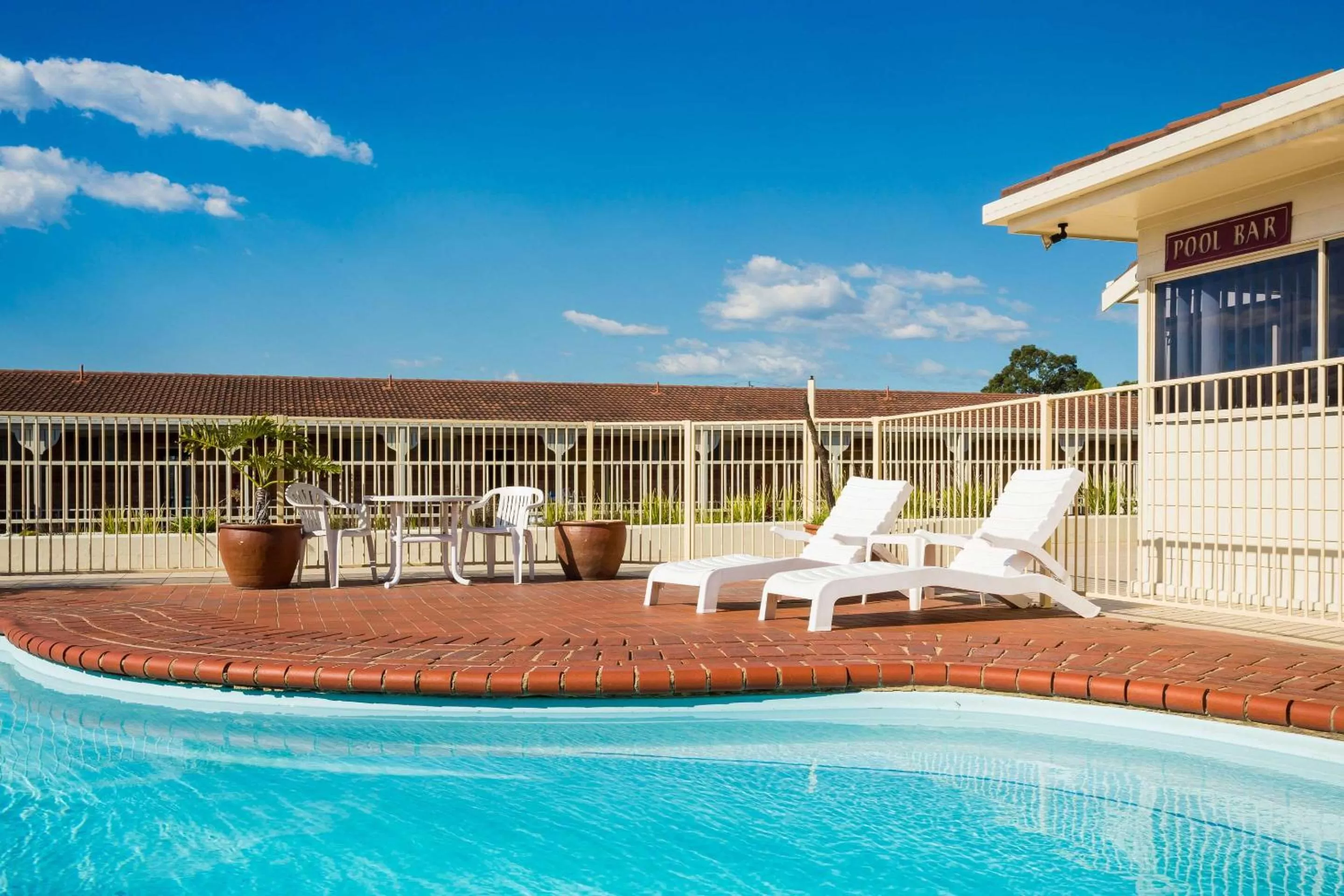 Pool view in Merimbula Sapphire Motel