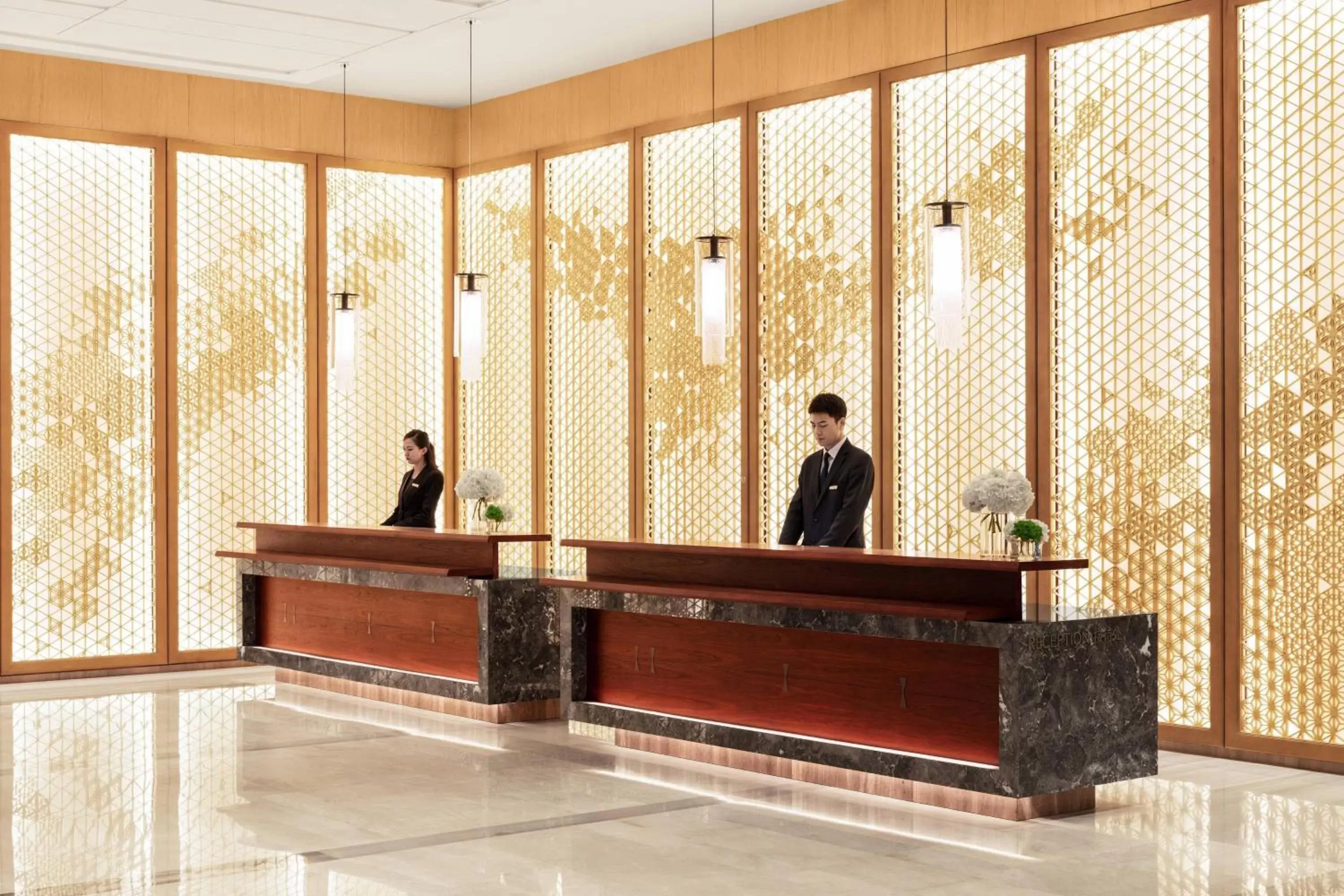 Lobby or reception, Lobby/Reception in Courtyard by Marriott Suzhou Mudu