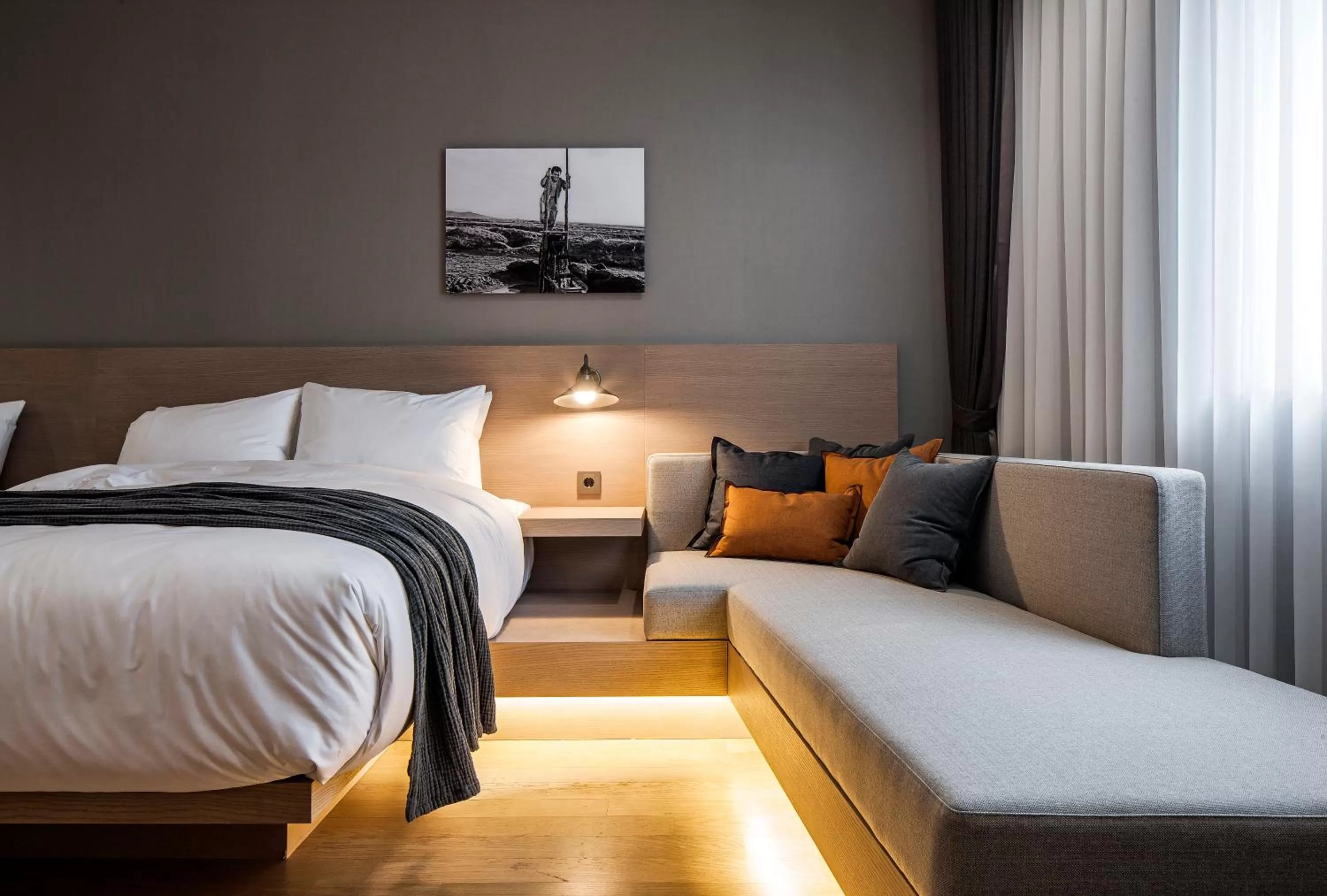 Seating area, Bed in Hotel28 Myeongdong