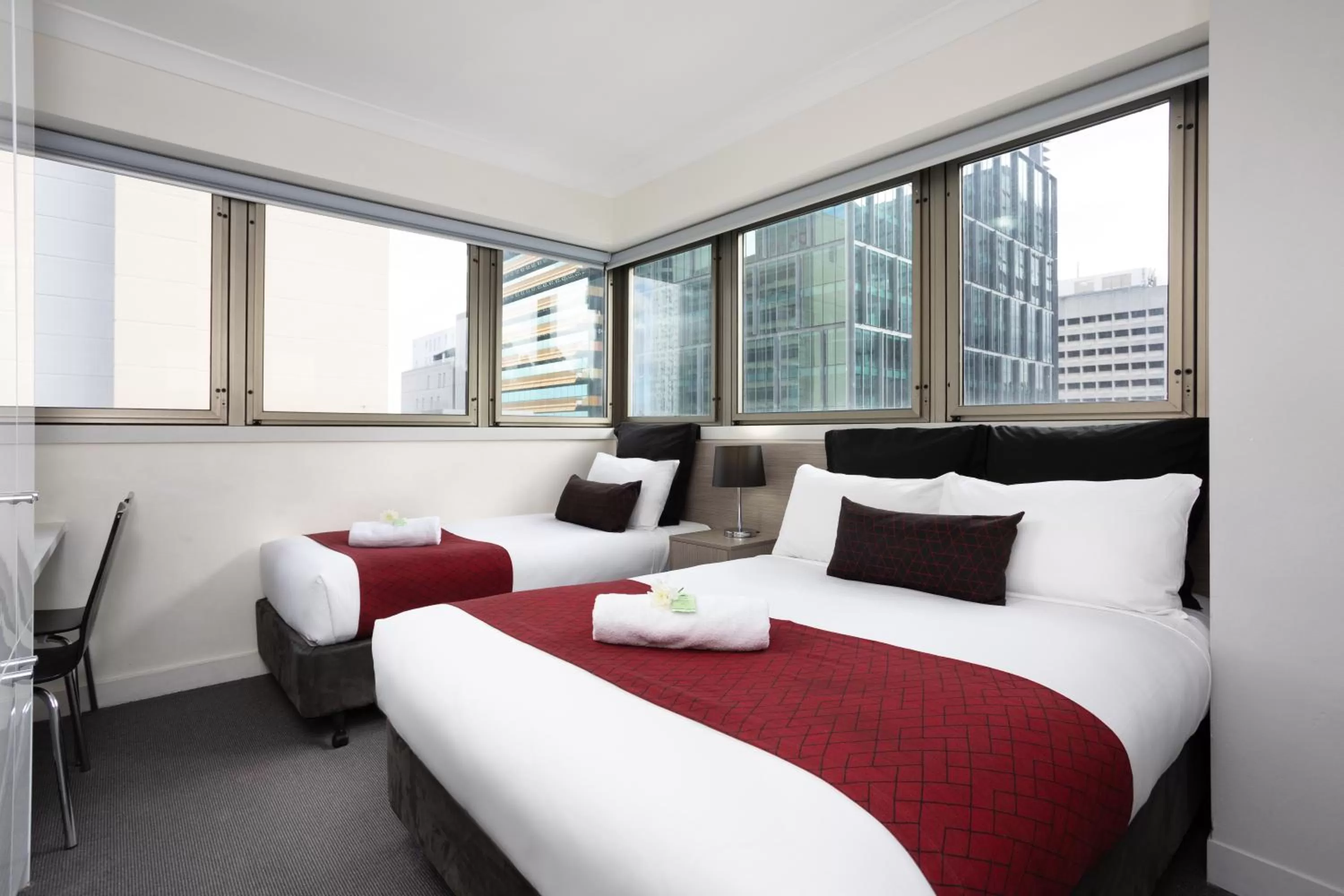 Photo of the whole room, Bed in George Hotel Brisbane, Independent Collection by EVT