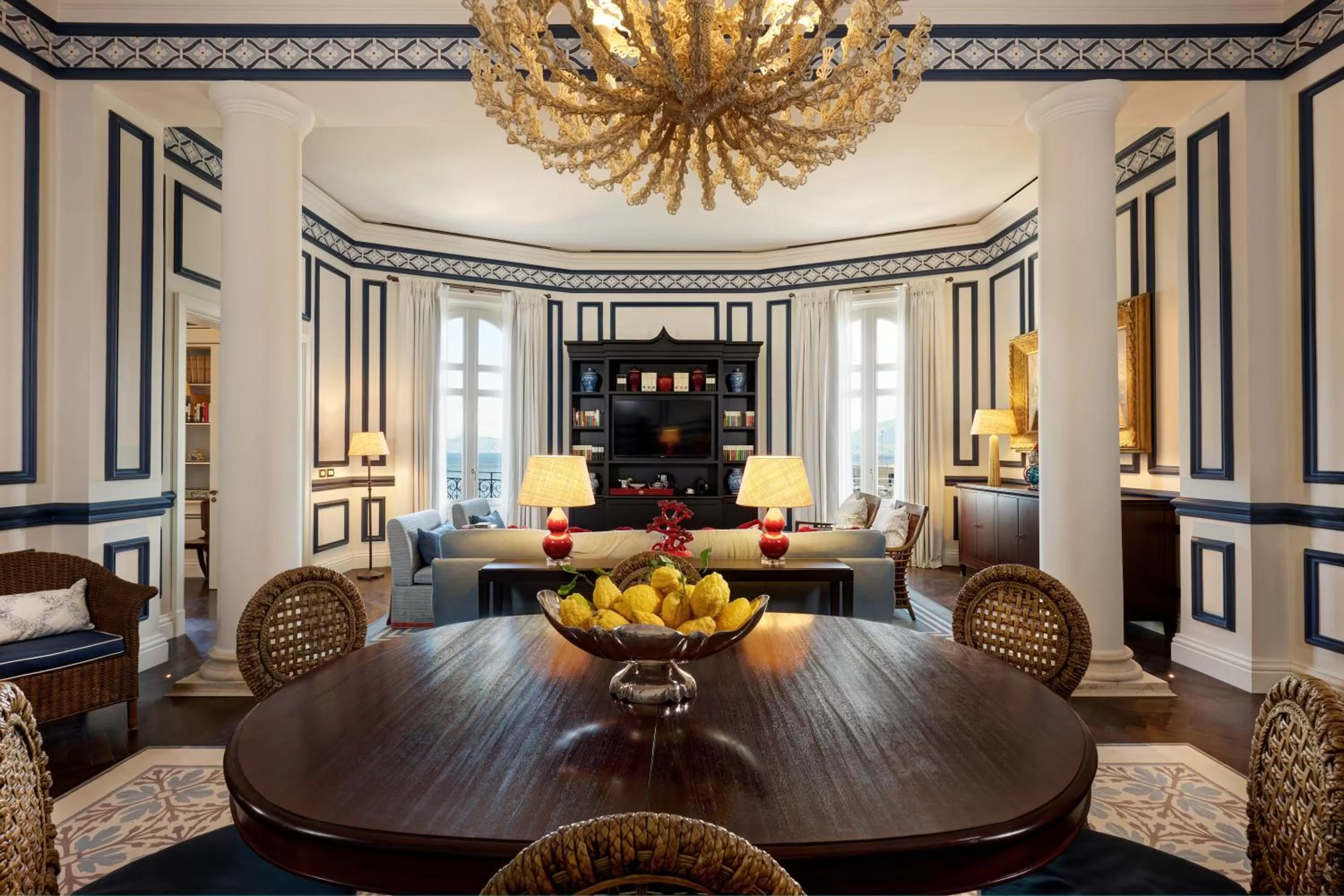 Seating area in Rocco Forte Villa Igiea