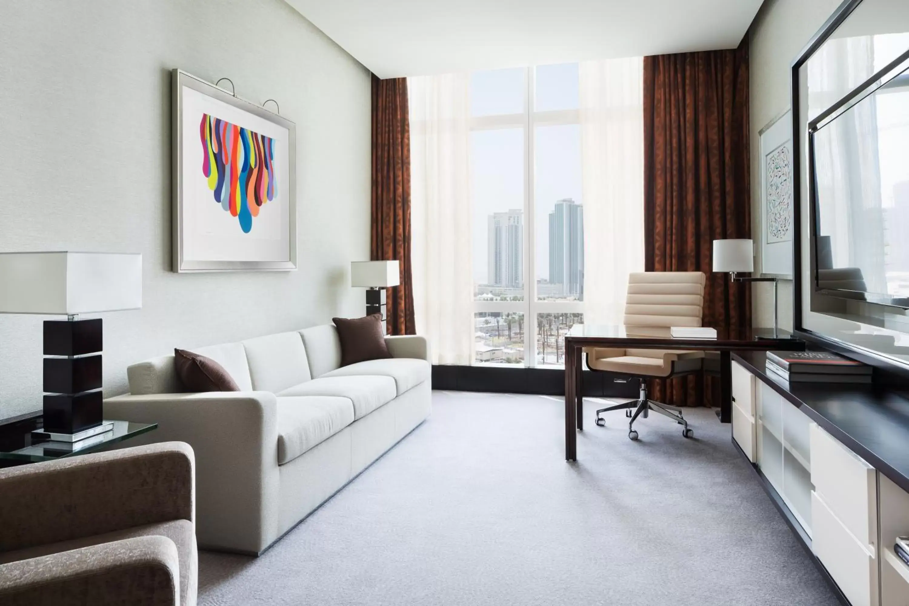 Living room in Rosewood Abu Dhabi Living room in Rosewood Abu Dhabi