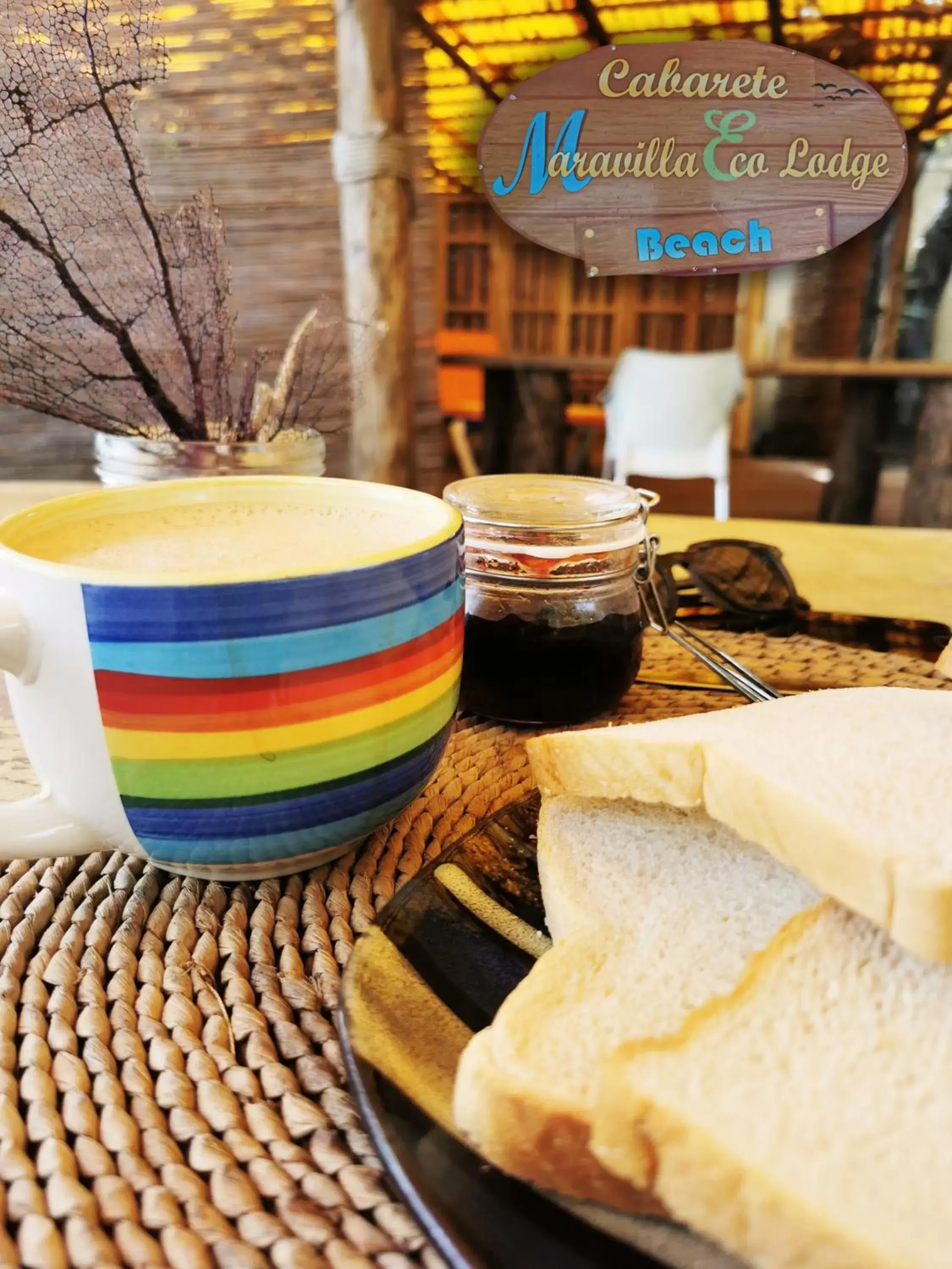 Continental breakfast in Cabarete Maravilla Eco Lodge Boutique Beach Surf & Kite