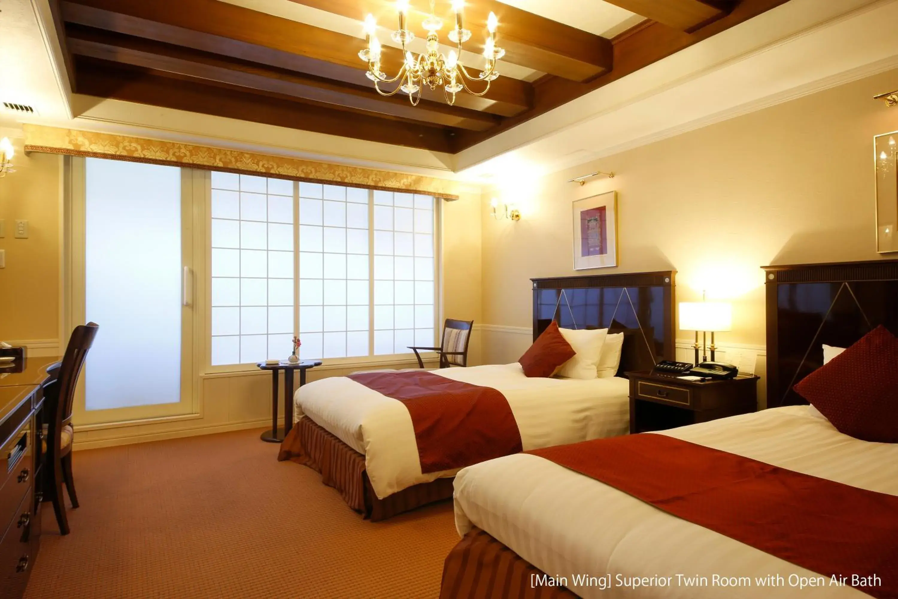 Photo of the whole room, Bed in Takayama Green Hotel