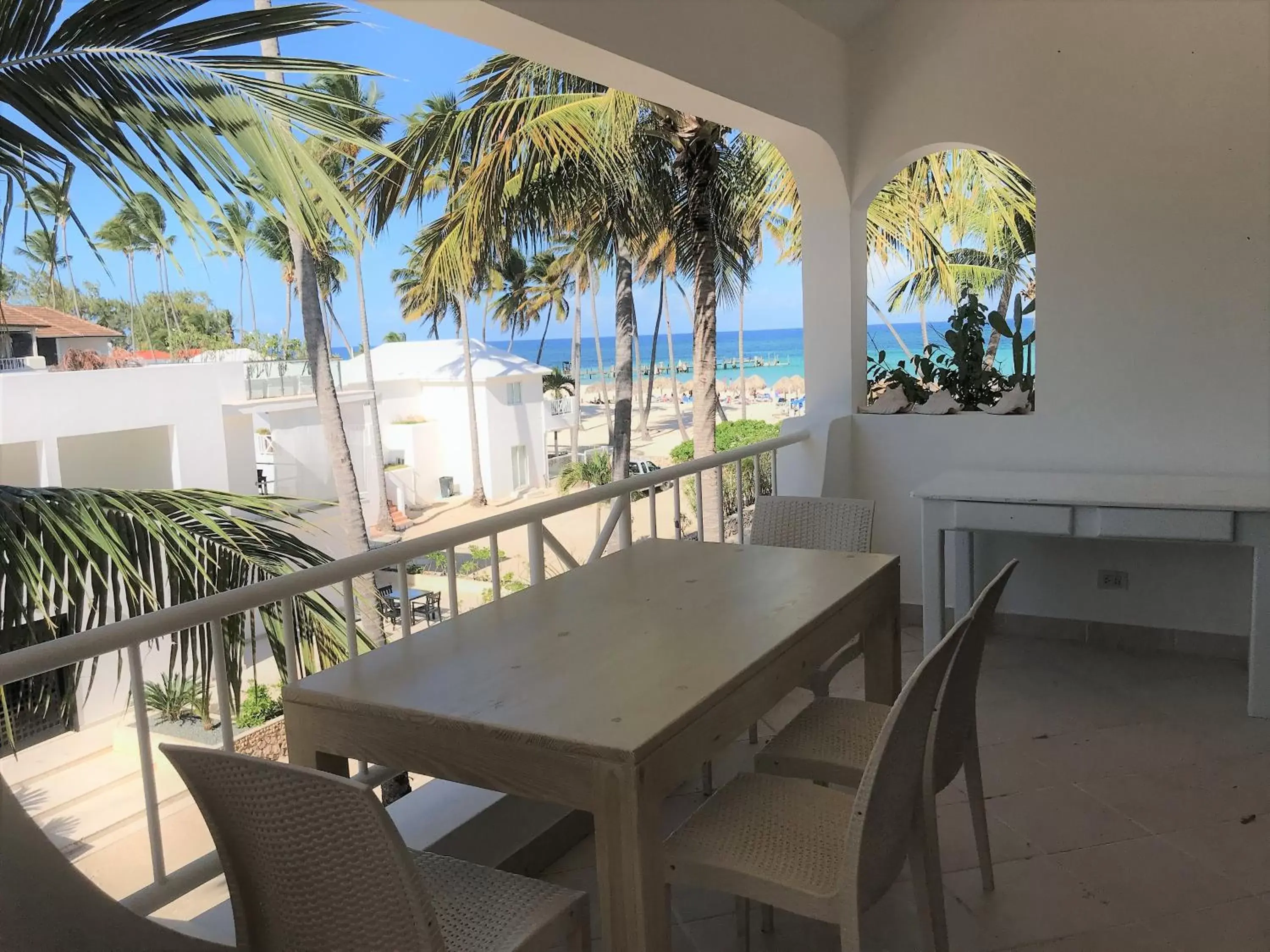 Patio in Flor del Mar Condo Punta Cana Beachfront