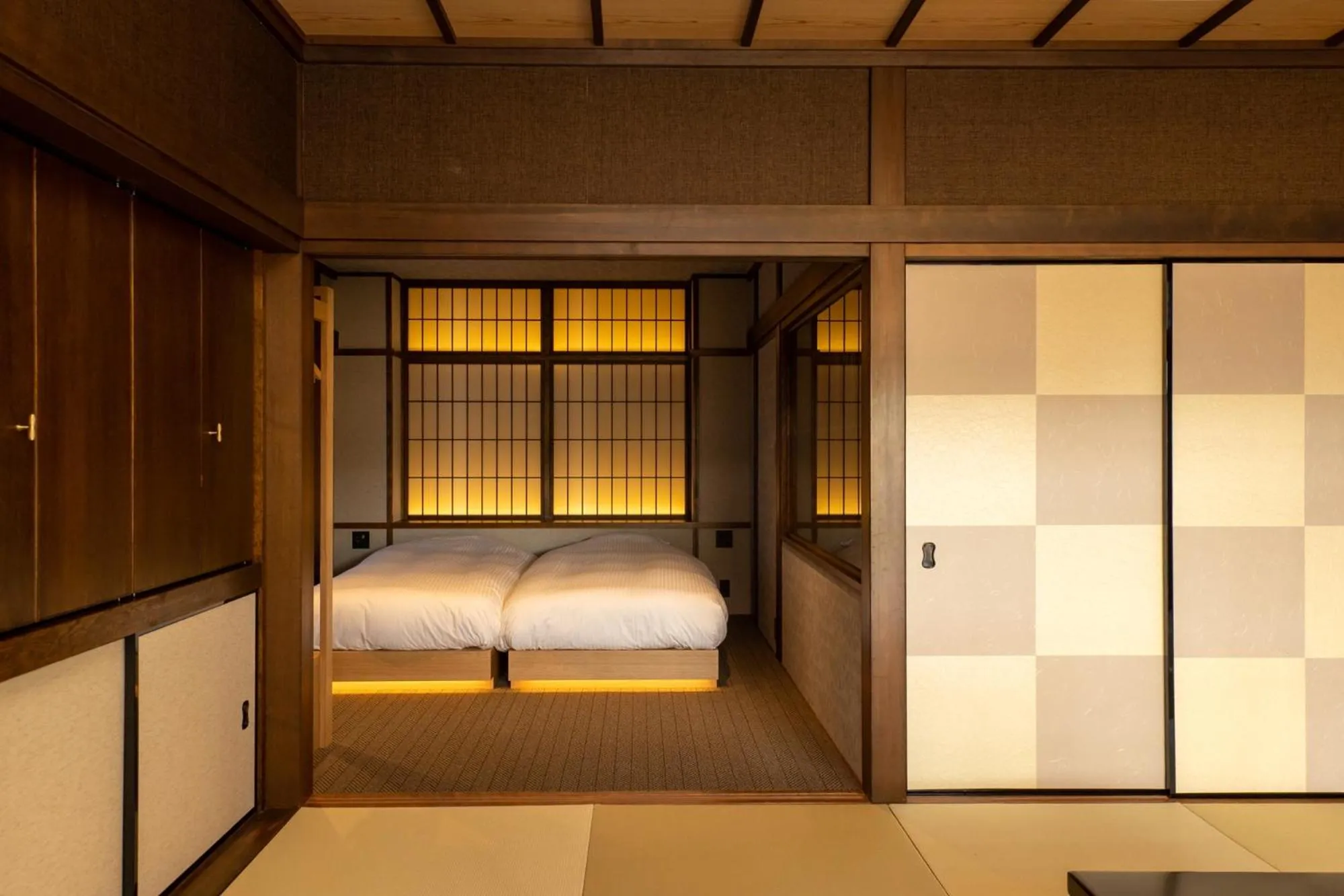 Photo of the whole room, Bed in Hagi No Yado Tomoe
