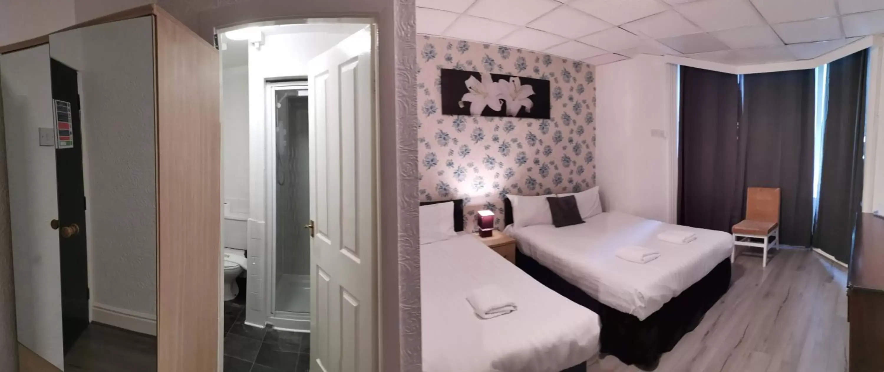 Bedroom, Bed in Calypso hotel Blackpool