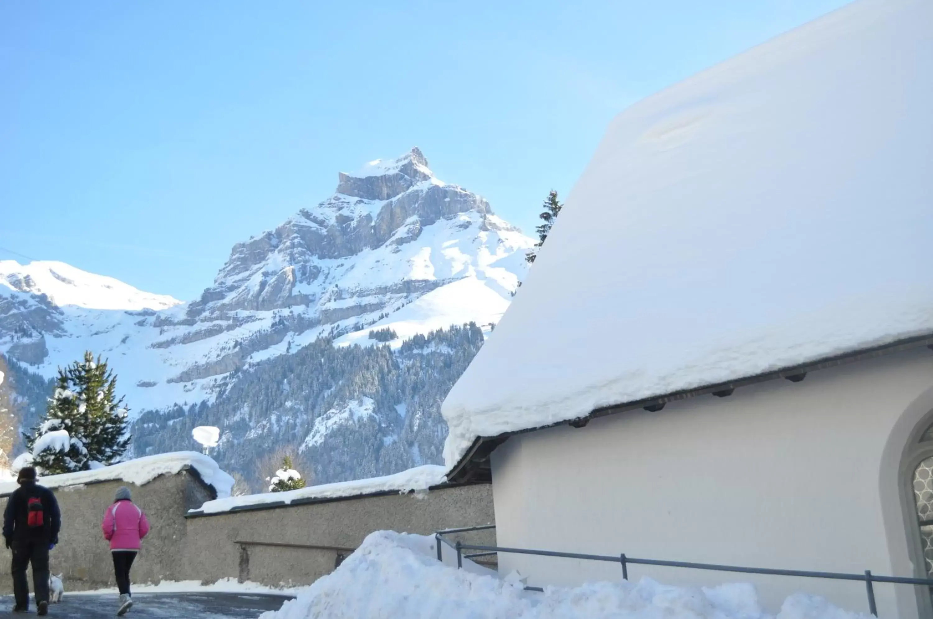 Mountain view, Winter in Hotel Engelberg "das Trail Hotel"