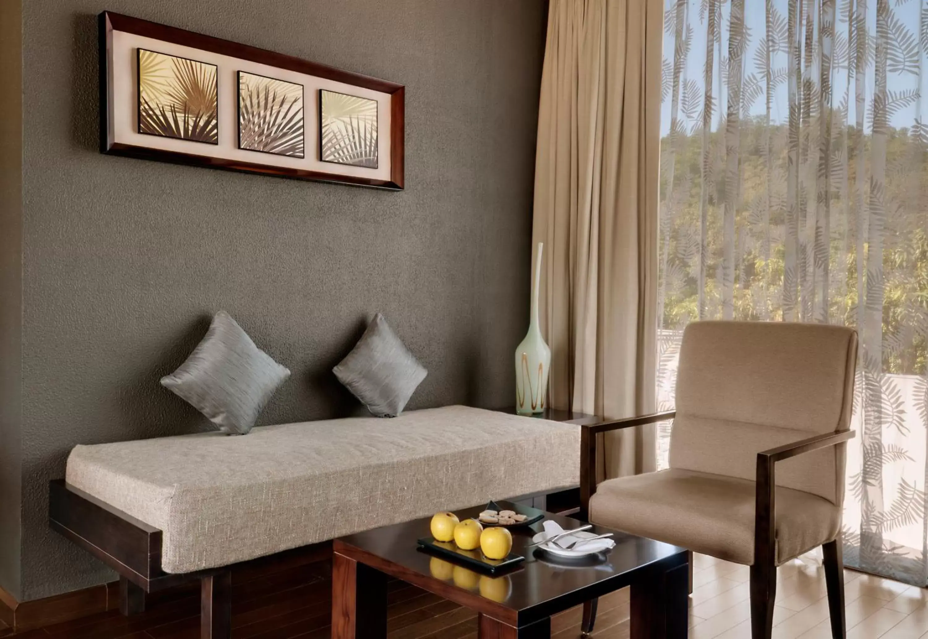 Bed, Seating Area in Namah Resort Jim Corbett, a member of Radisson Individuals