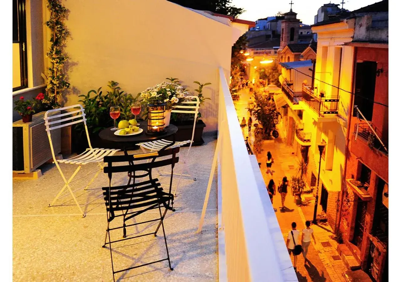 Balcony/Terrace in Live in Athens, PSYRRI Central Apartments