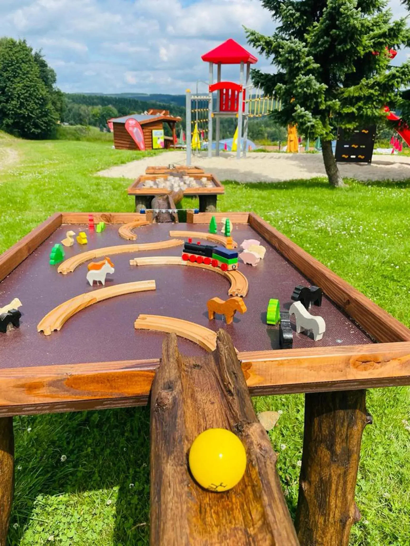 Children play ground in Panorama Berghotel Wettiner Hohe