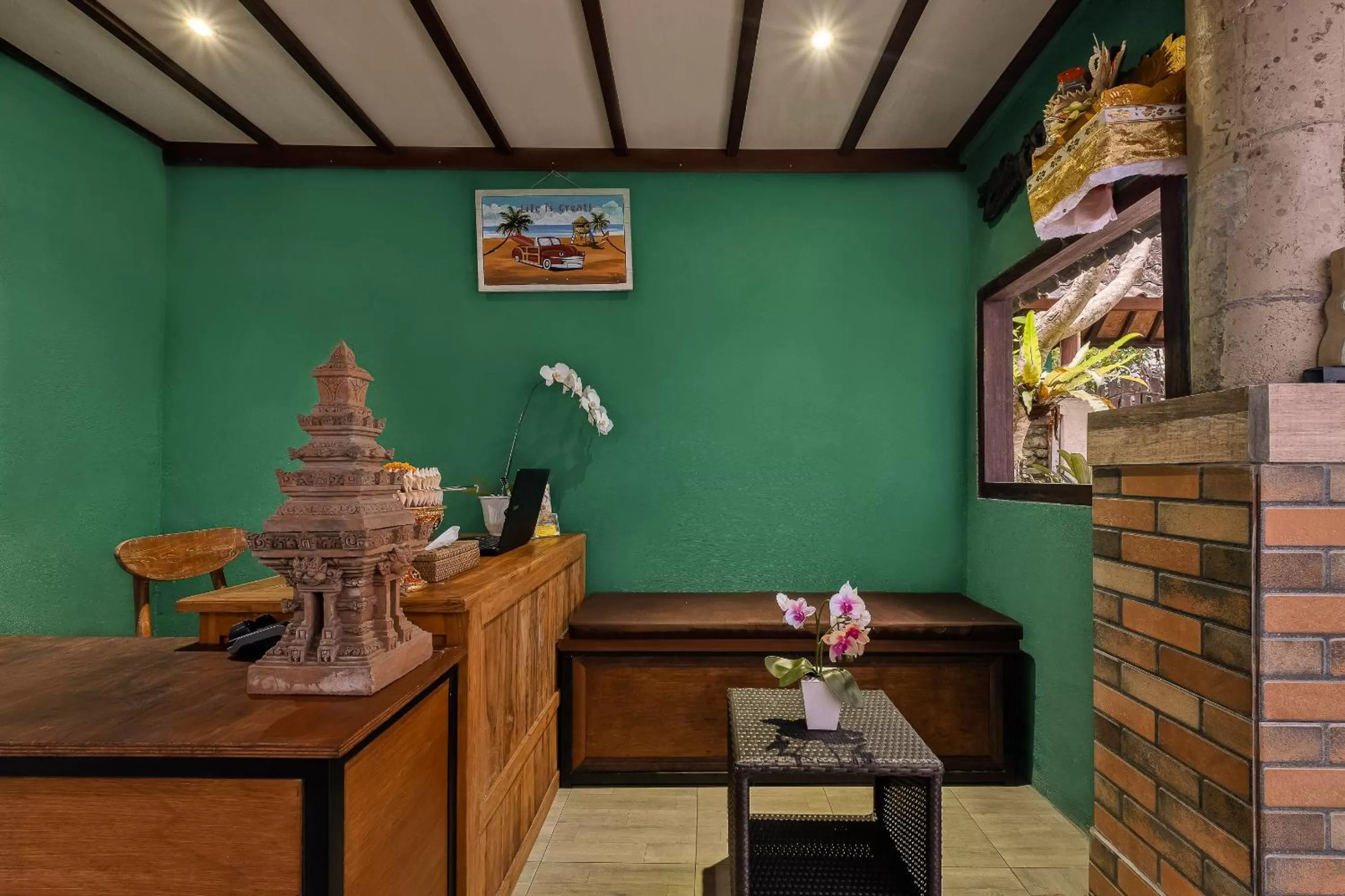 Lobby or reception in Kubu Rama Ubud Cottage