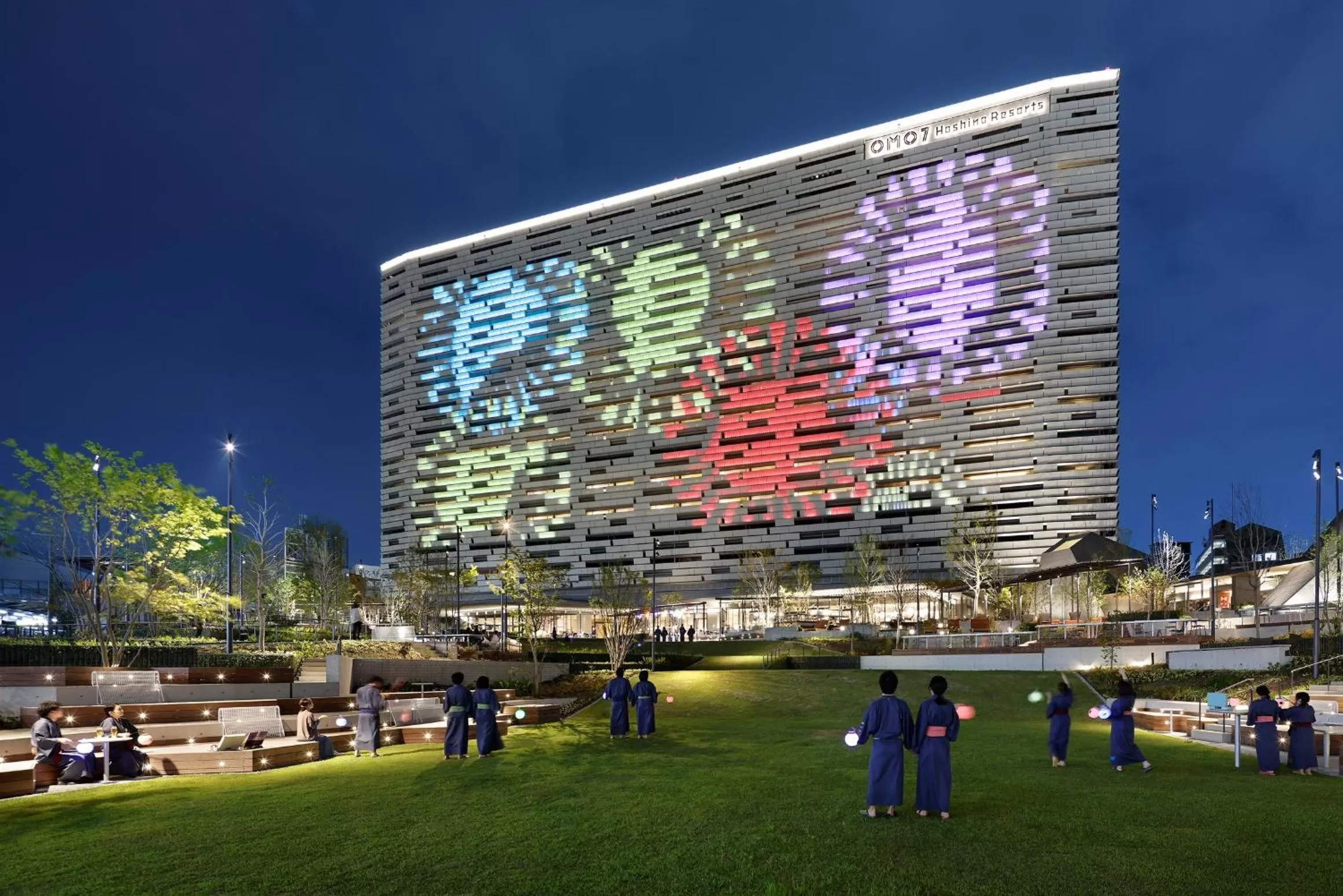 Property building in OMO7 Osaka by Hoshino Resorts