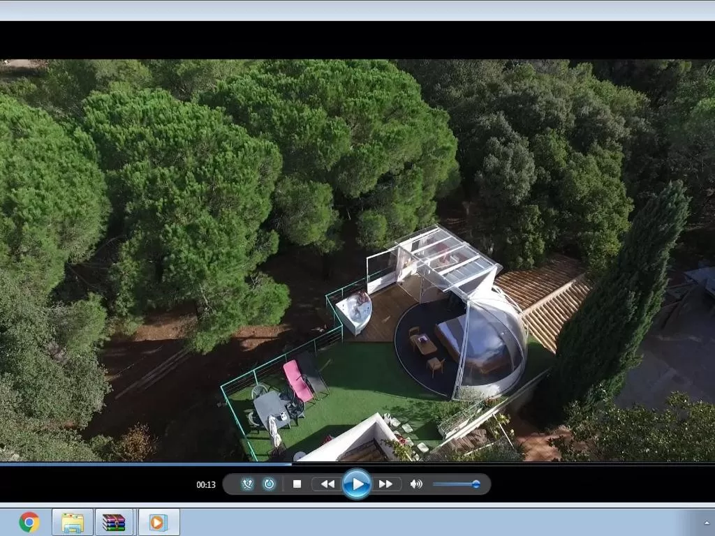 Bedroom, Bird's-eye View in Les Chambres d'Hotes au Bois Fleuri