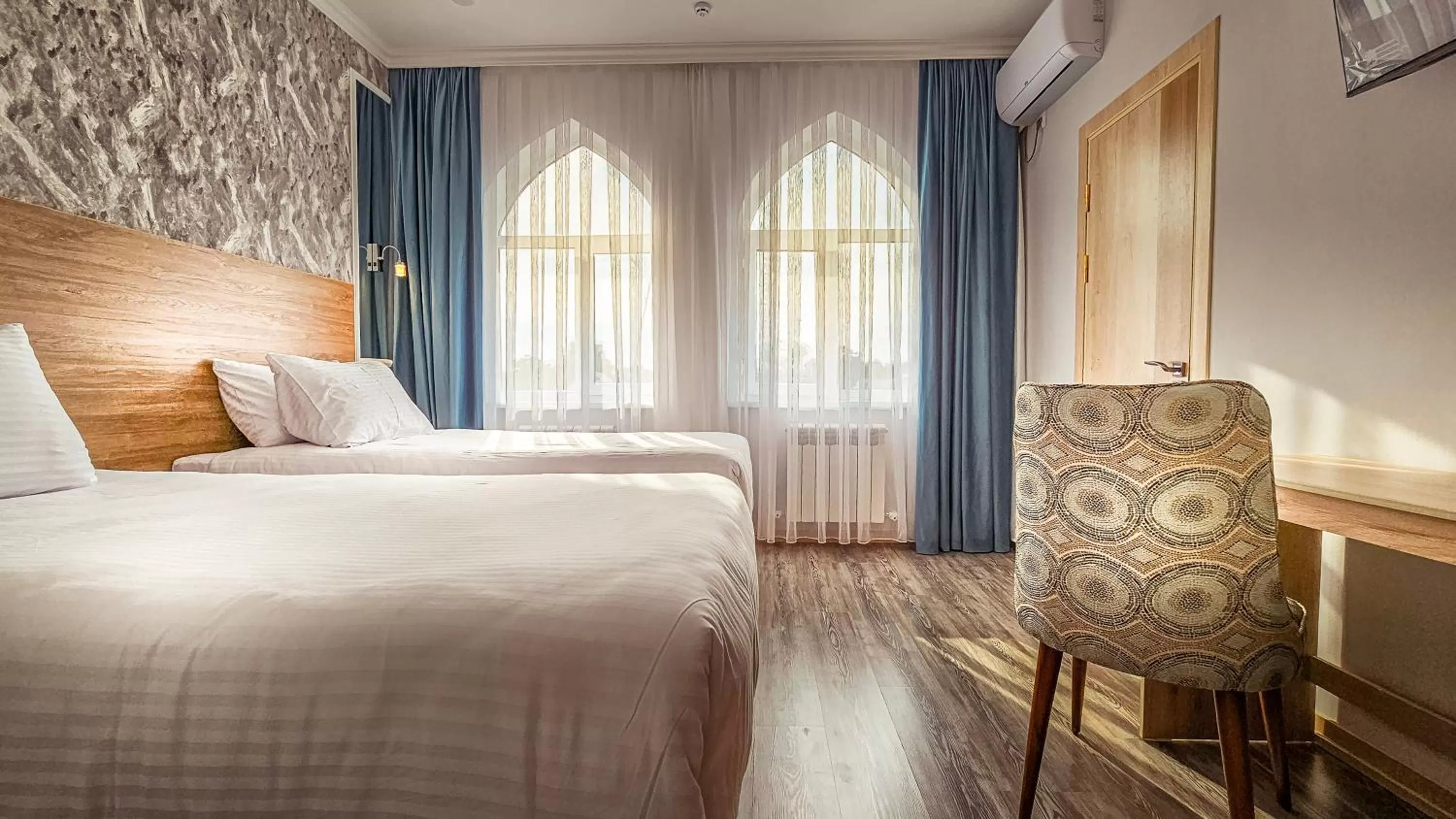 Bed in Hotel Bankir Khiva