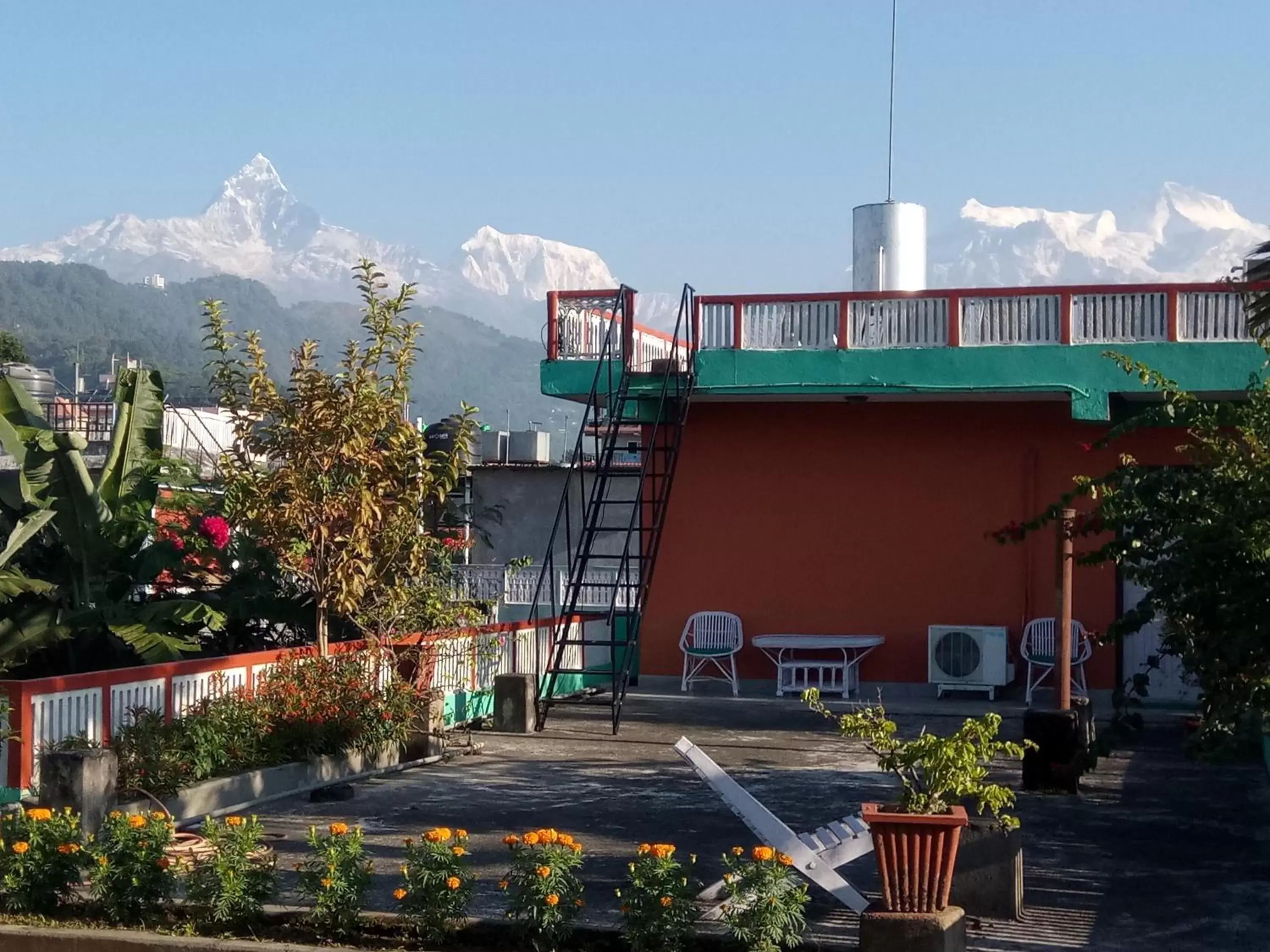 Garden view, Property Building in New Pokhara Lodge - Lakeside, Pokhara Nepal