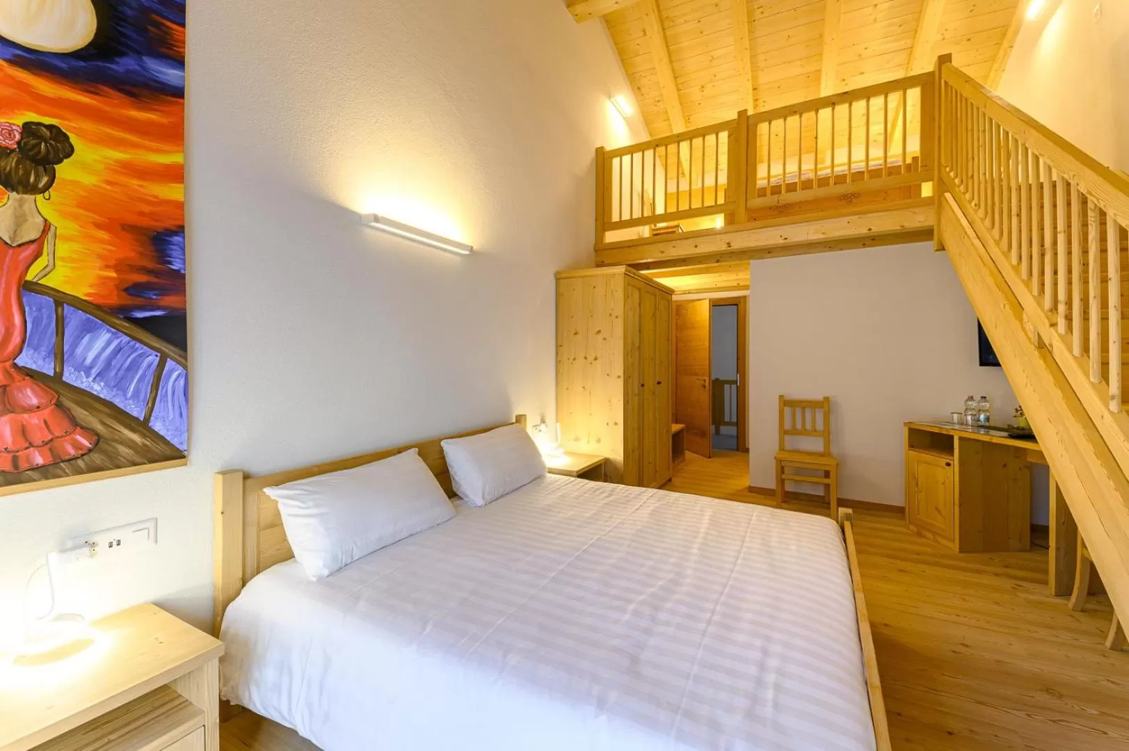 Bedroom, Bed in Hotel Centrale, Typically Swiss