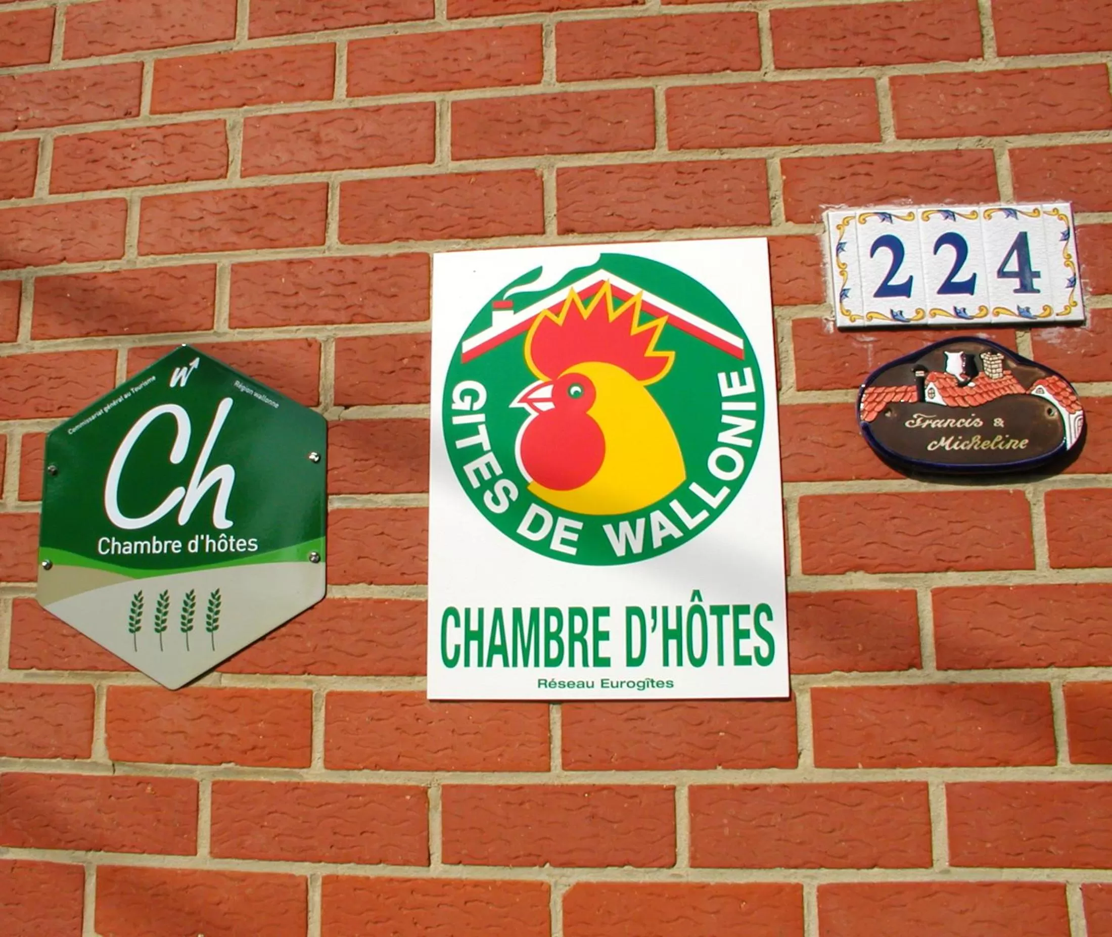 Logo/Certificate/Sign in B&B A la Malogne