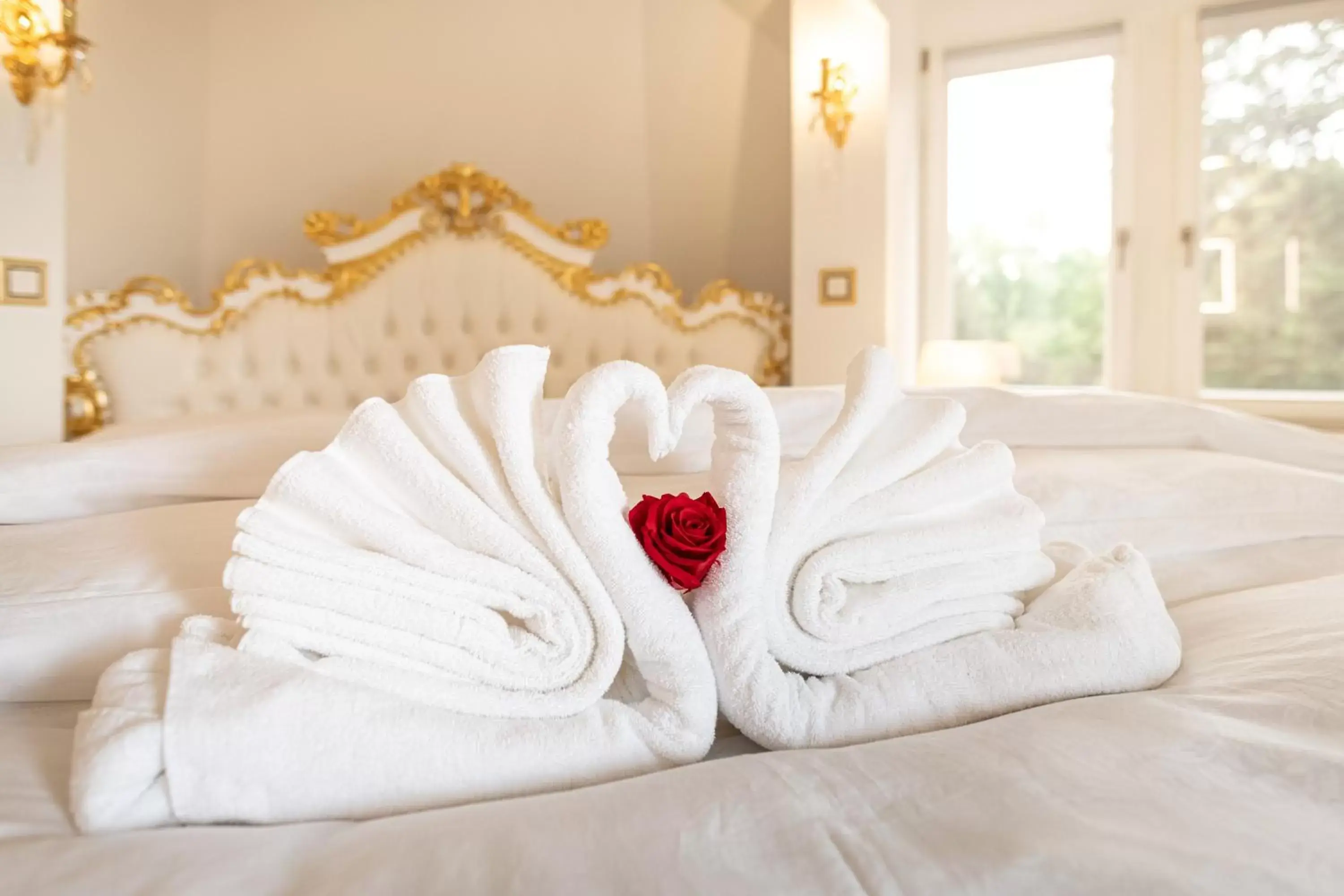 Decorative detail, Bed in Schloss Breitenfeld Hotel & Tagung