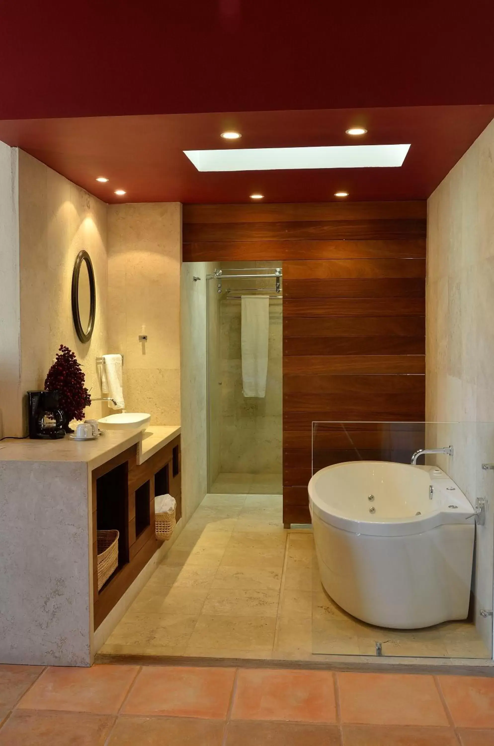 Shower, Bathroom in Hotel Hacienda San Cristóbal