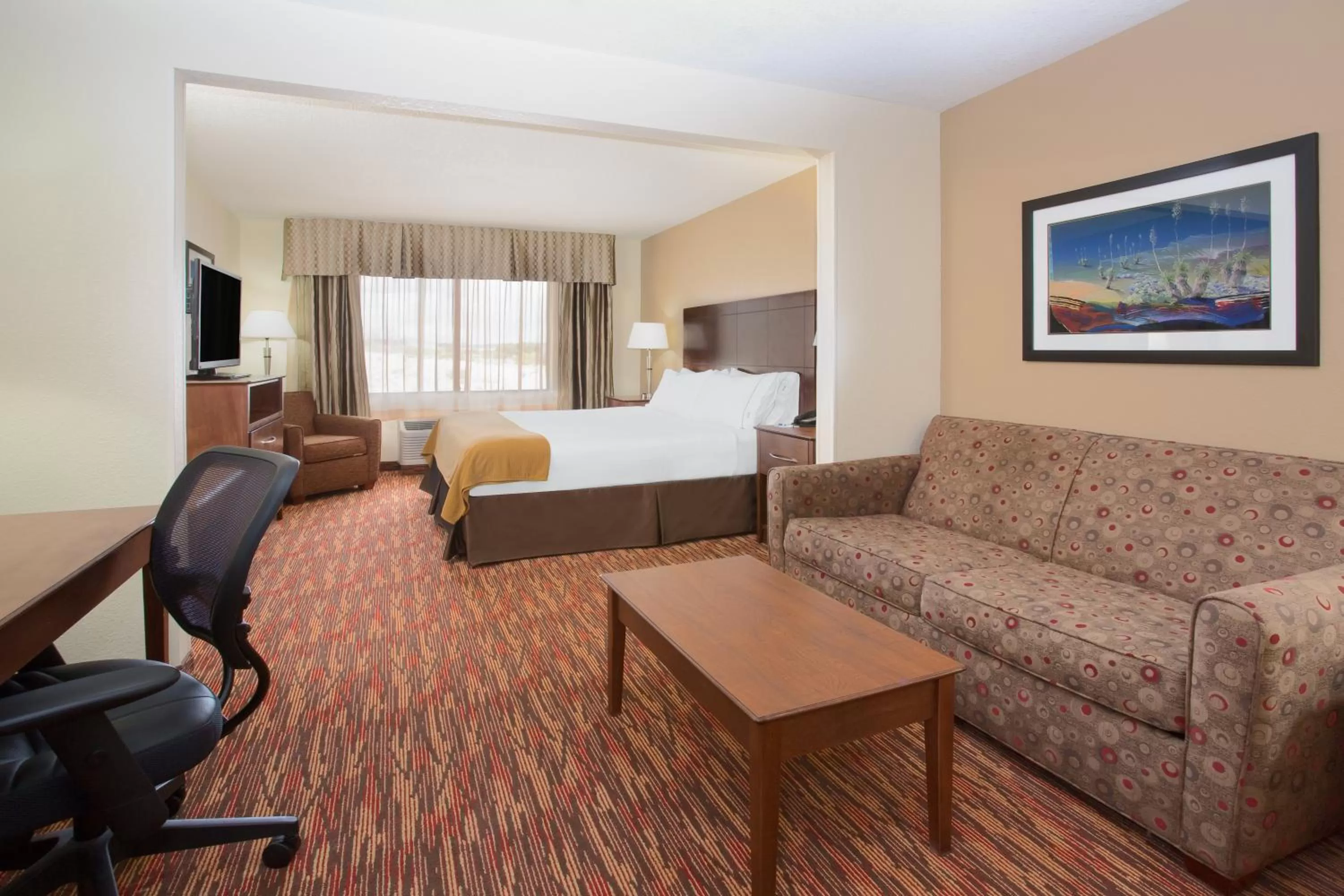Communal lounge/ TV room, Bed in Holiday Inn Express & Suites Truth Or Consequences by IHG