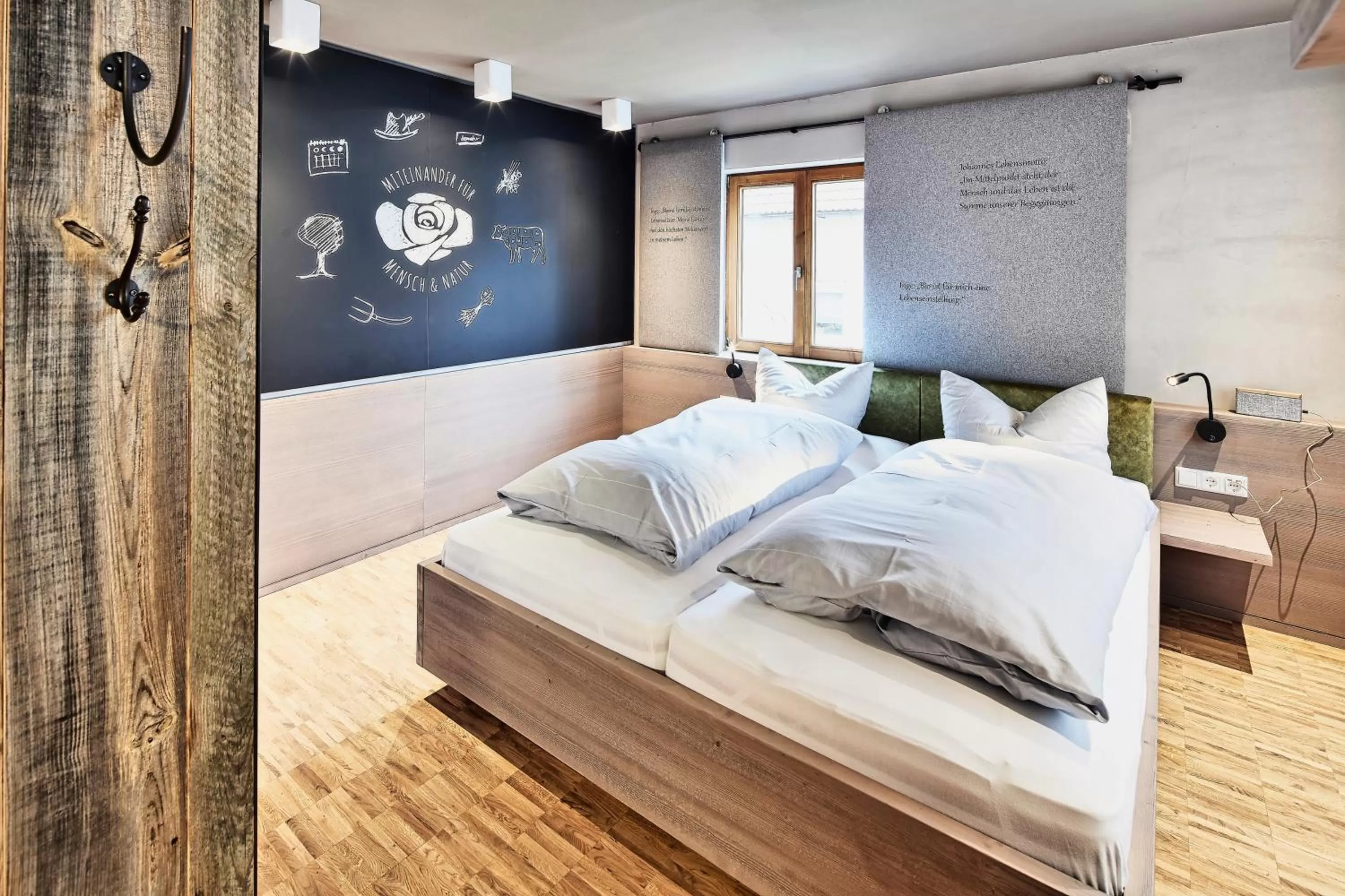 Bed in Biohotel-Restaurant Rose