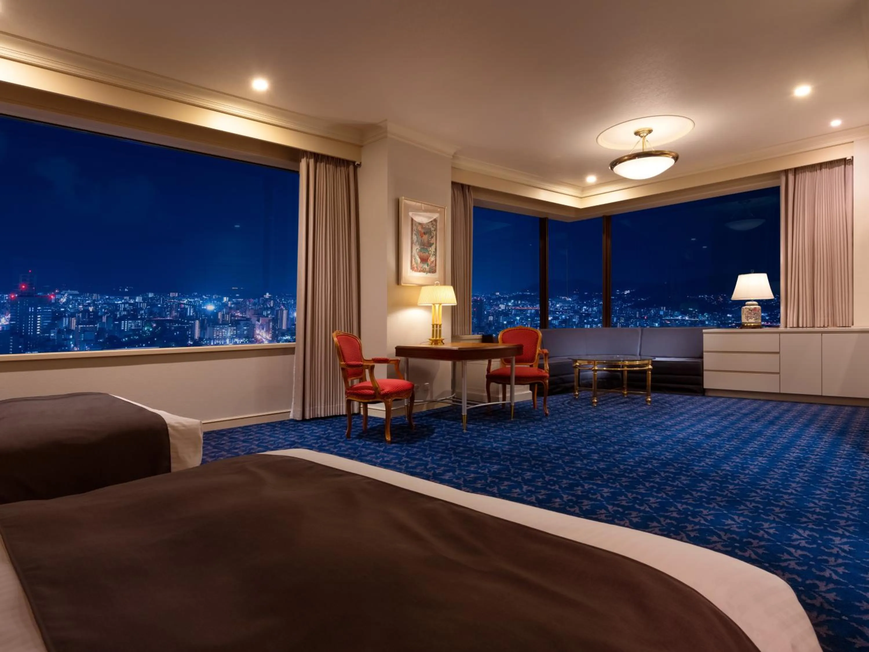 Night, Bed in Rihga Royal Hotel Hiroshima