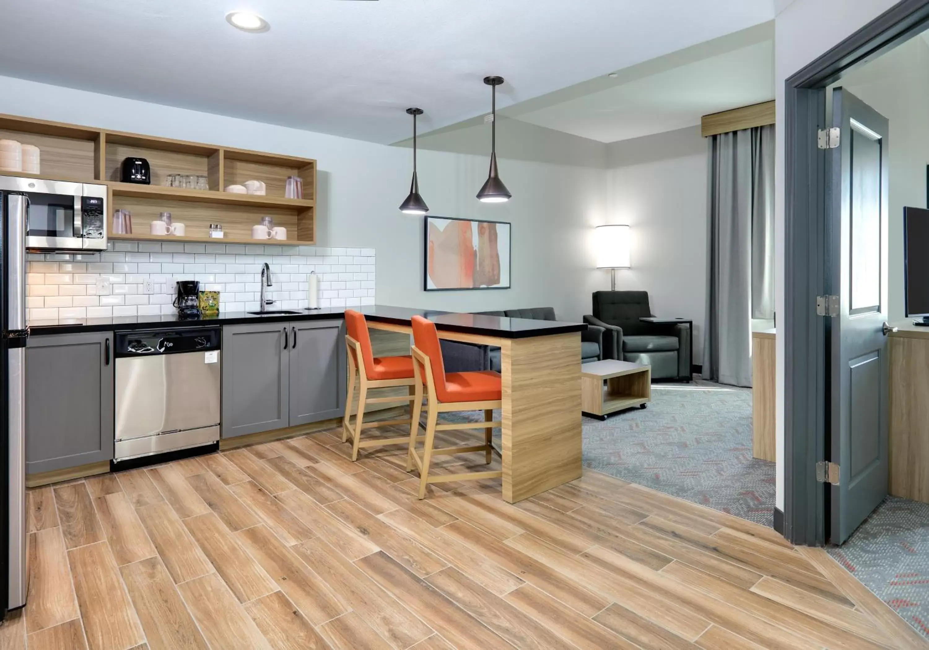 Photo of the whole room, Kitchen/Kitchenette in Candlewood Suites DFW West - Hurst, an IHG Hotel